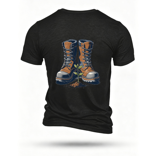 Black T-shirt, back print