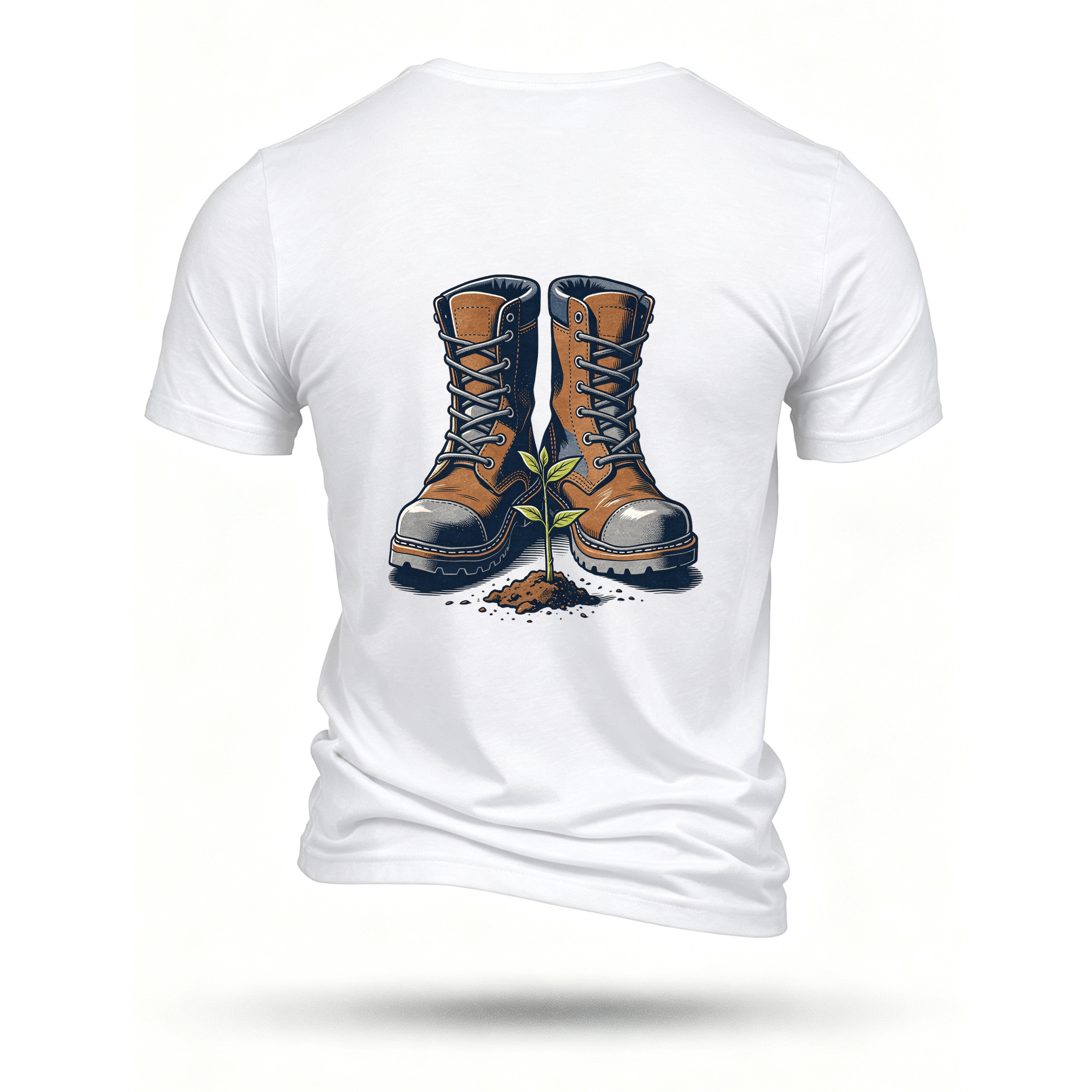 White T-shirt, back print
