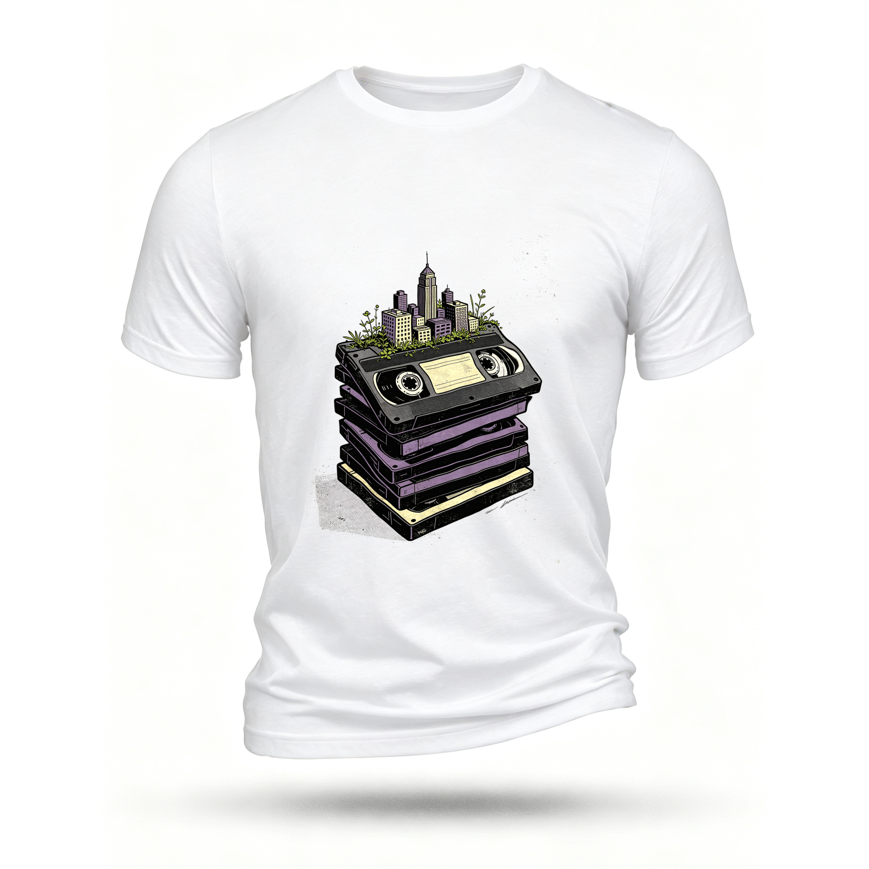 White T-shirt, front print