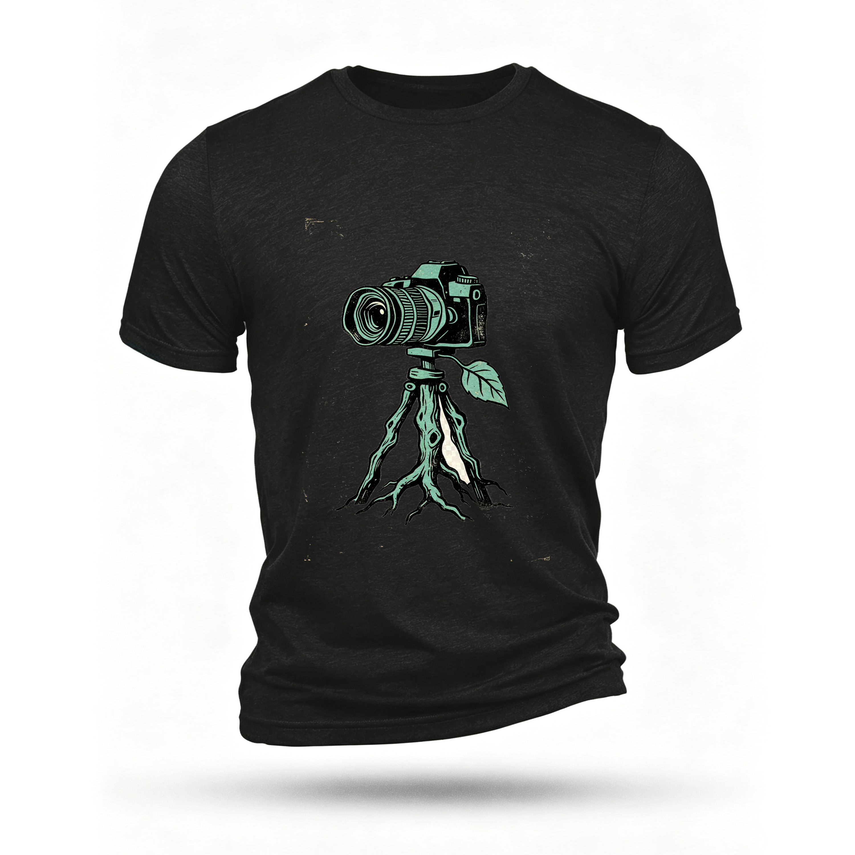 Black T-shirt, front print