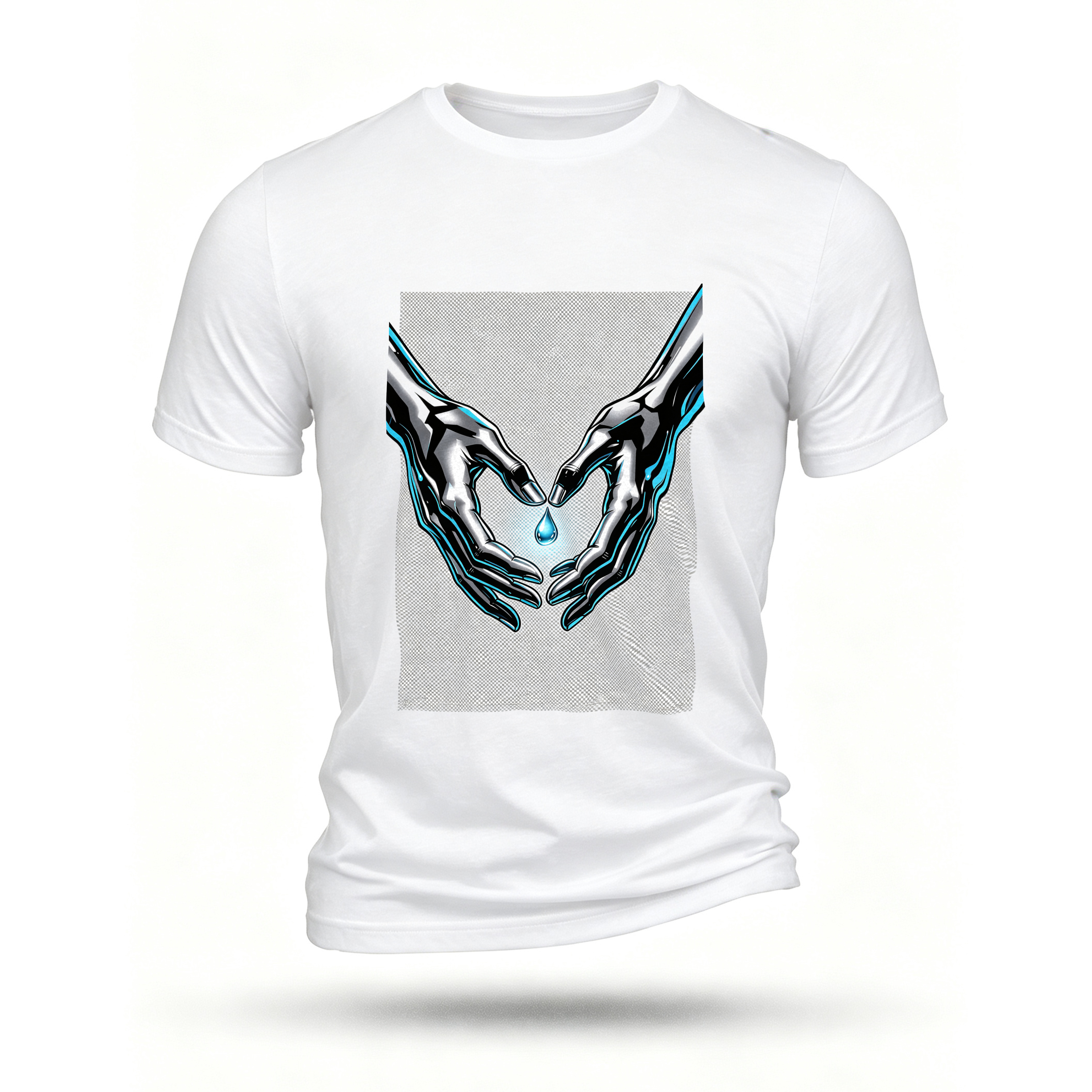 White T-shirt, front print