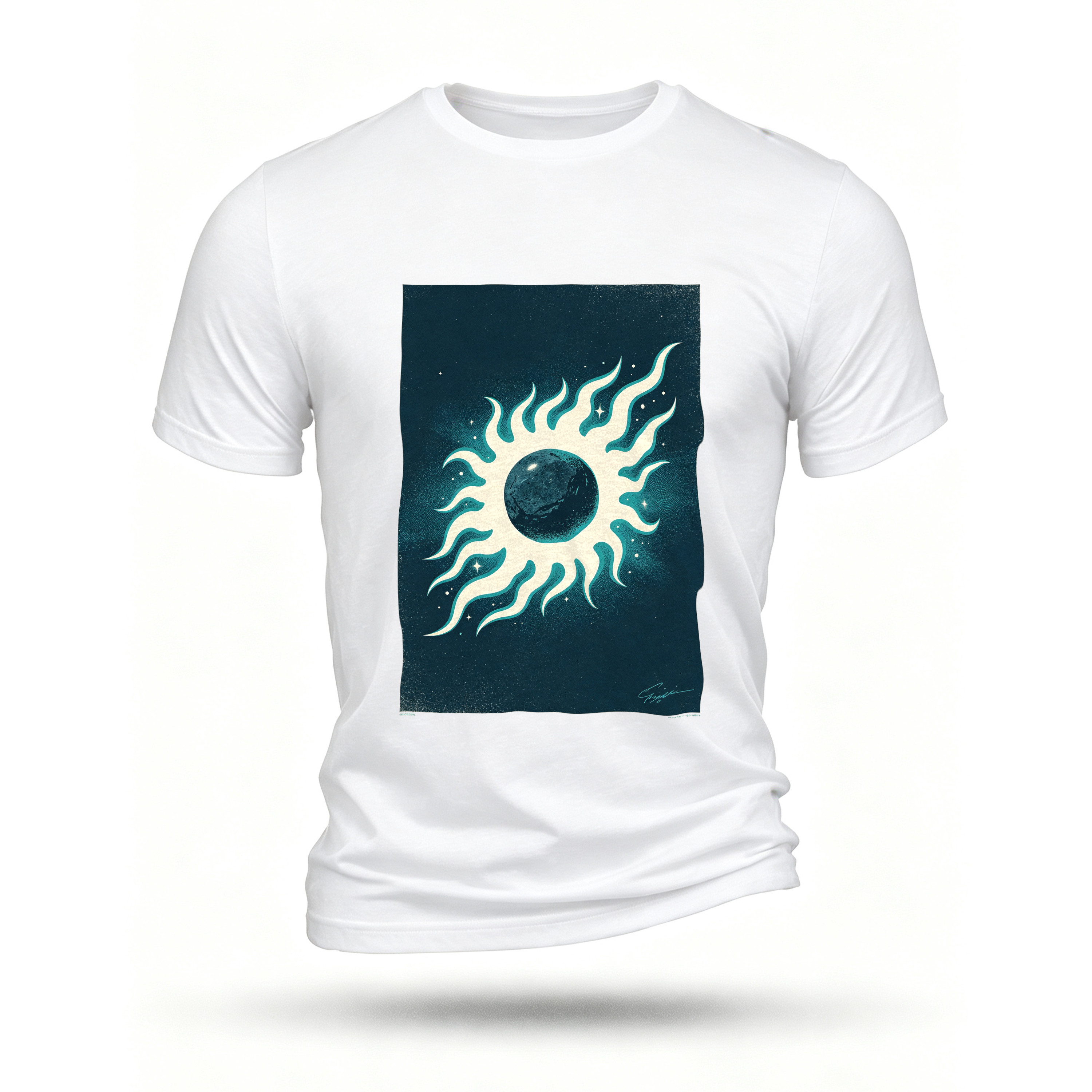 White T-shirt, front print