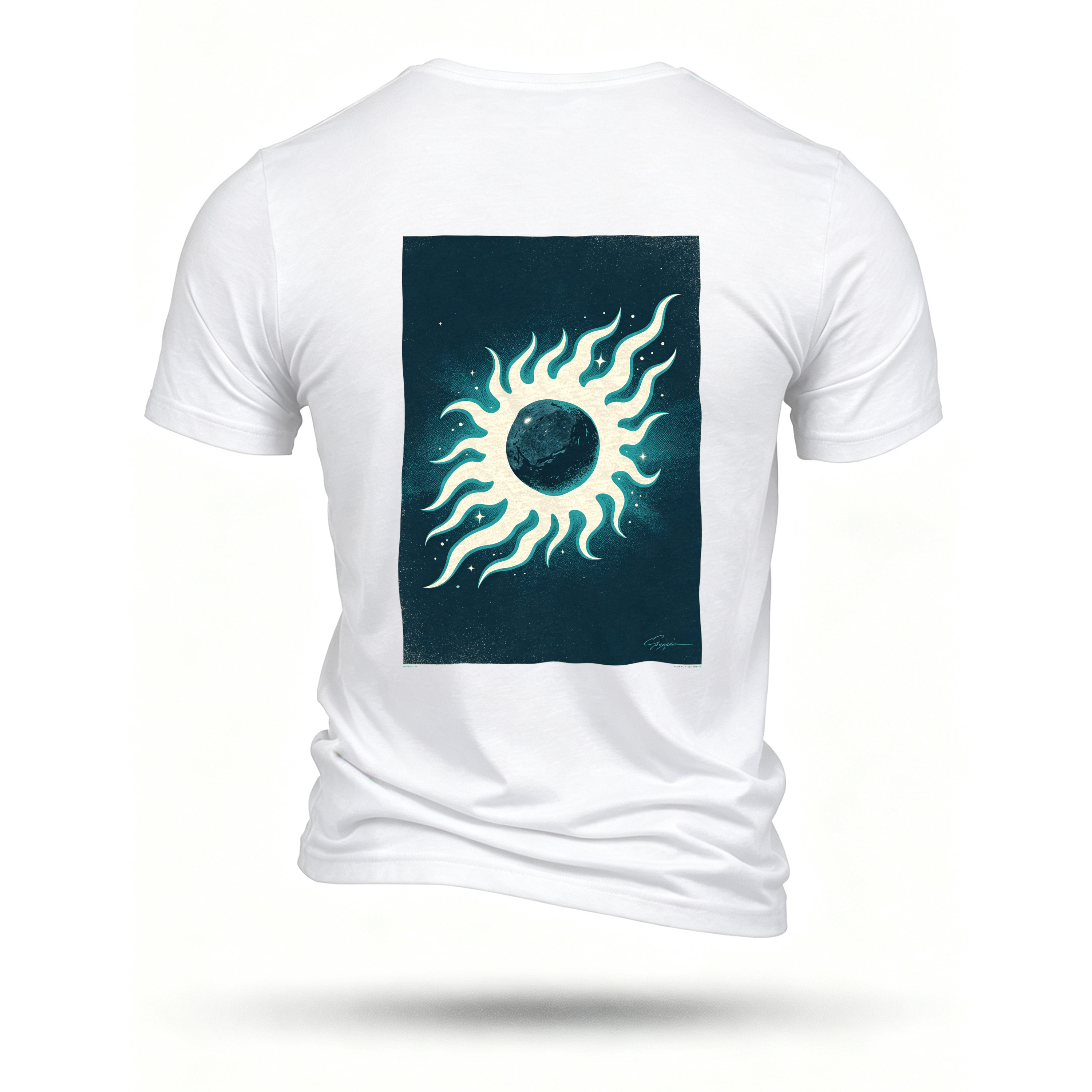 White T-shirt, back print