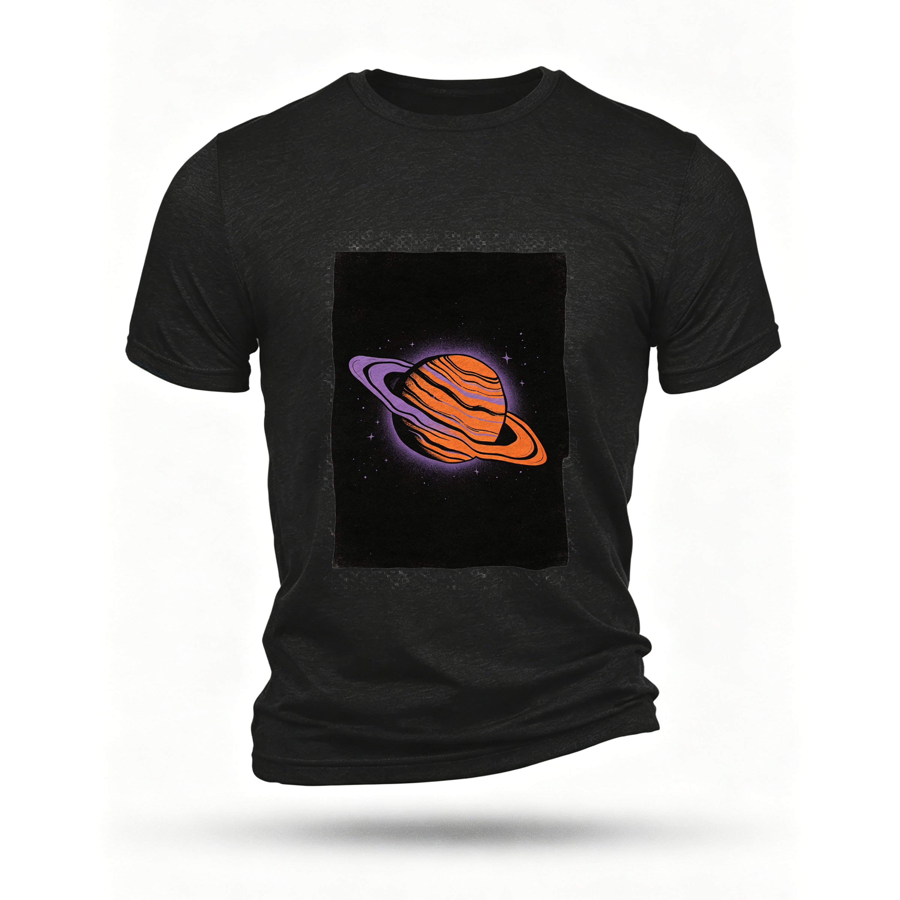 Black T-shirt, front print