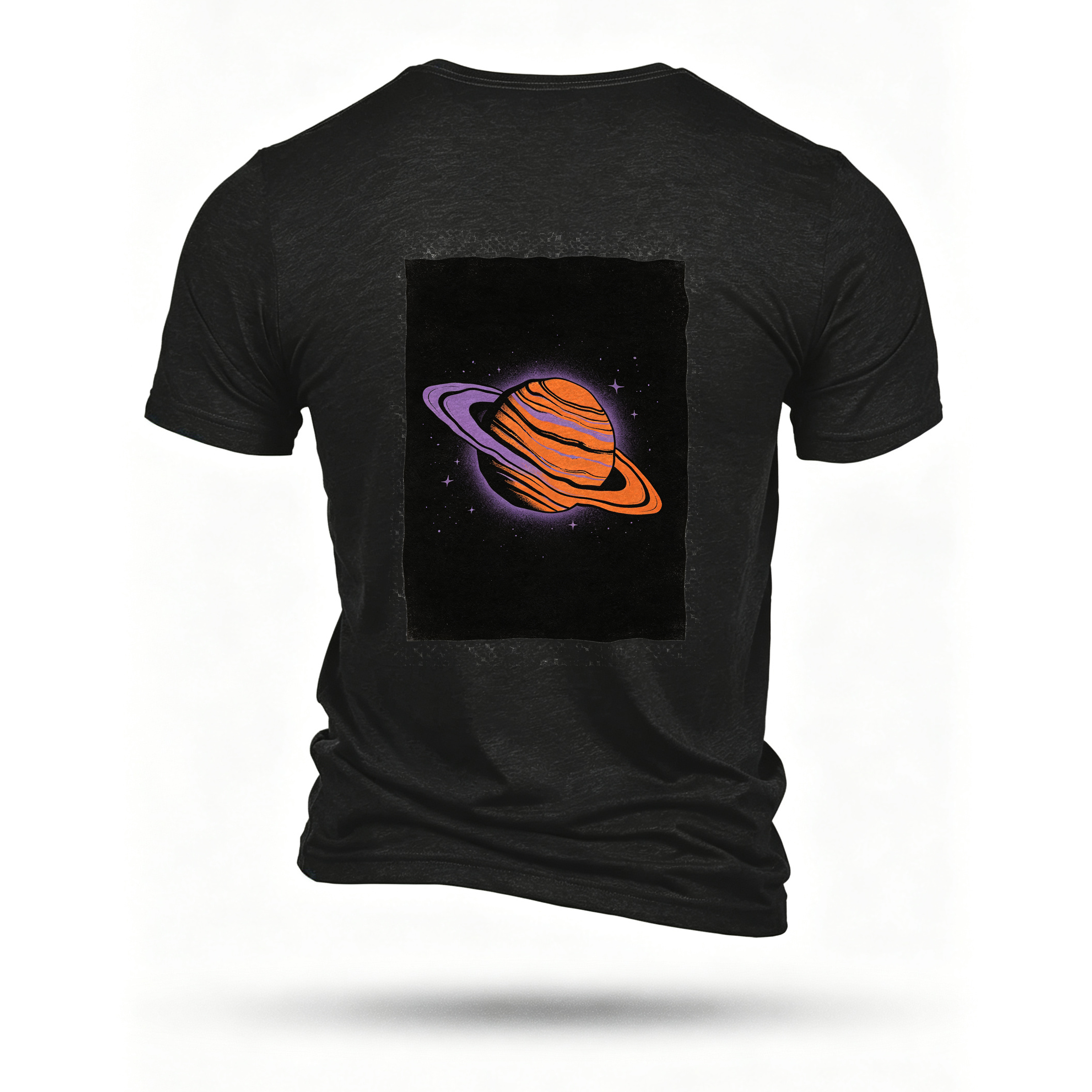 Black T-shirt, back print