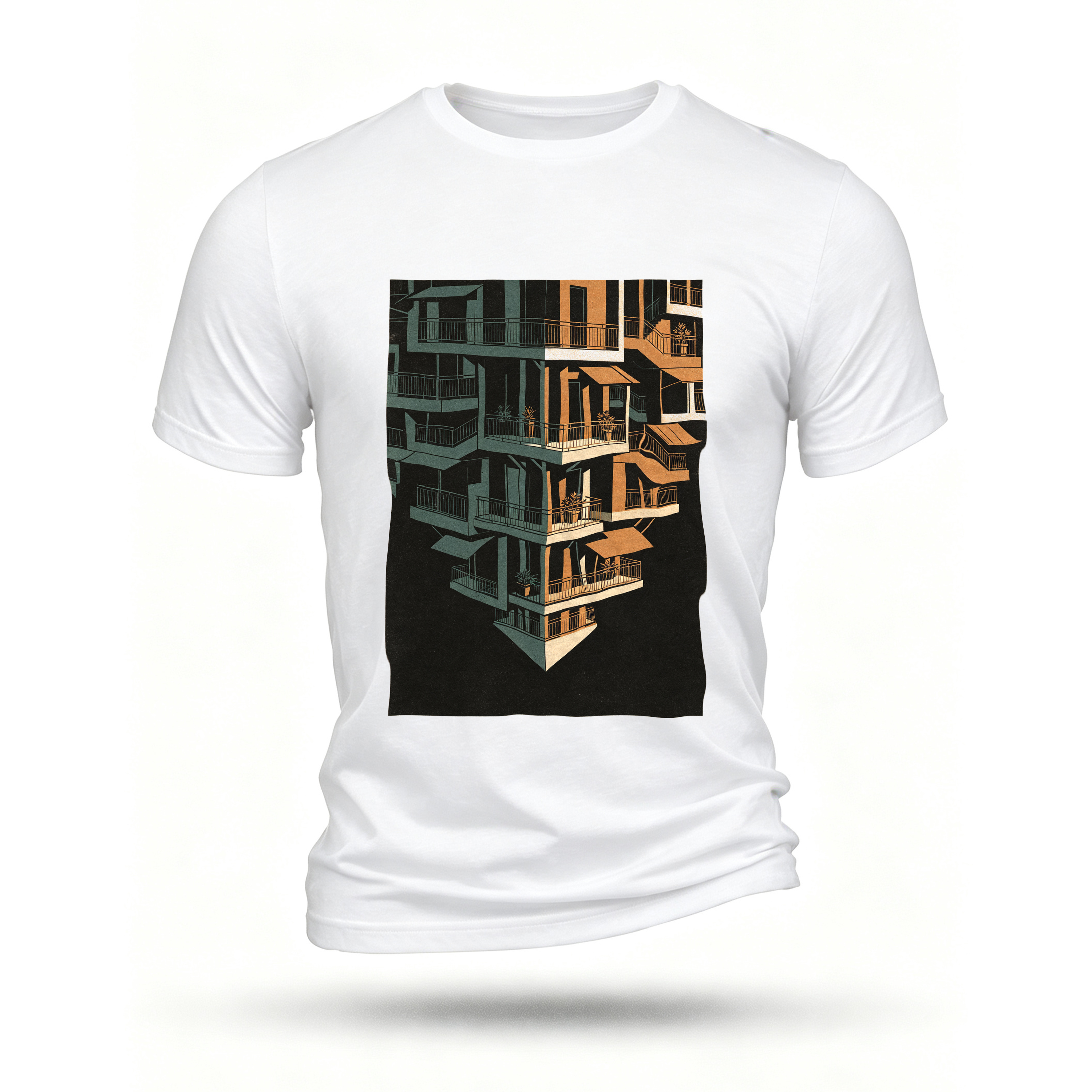 White T-shirt, front print