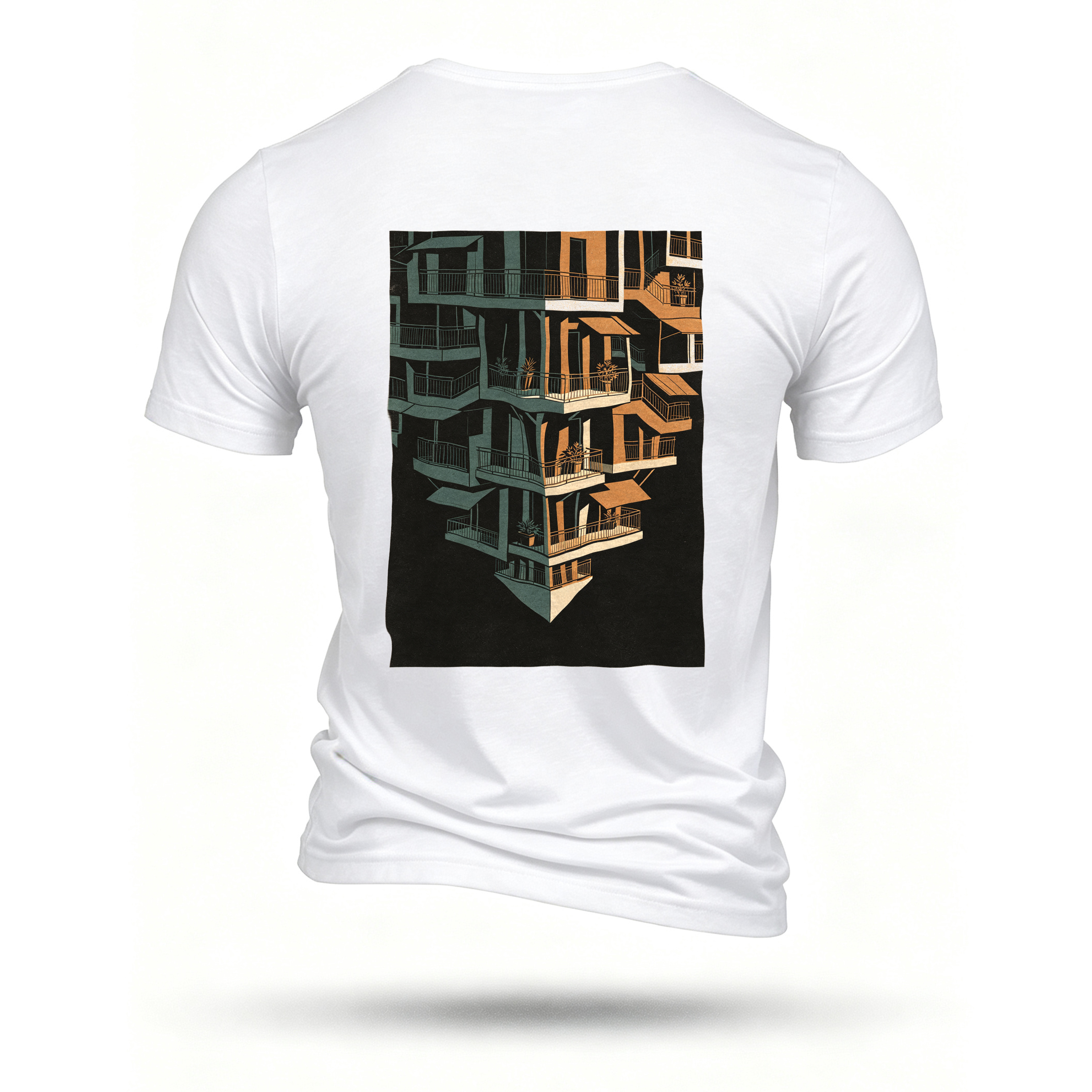 White T-shirt, back print