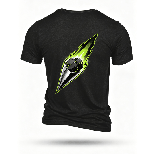 Black T-shirt, back print