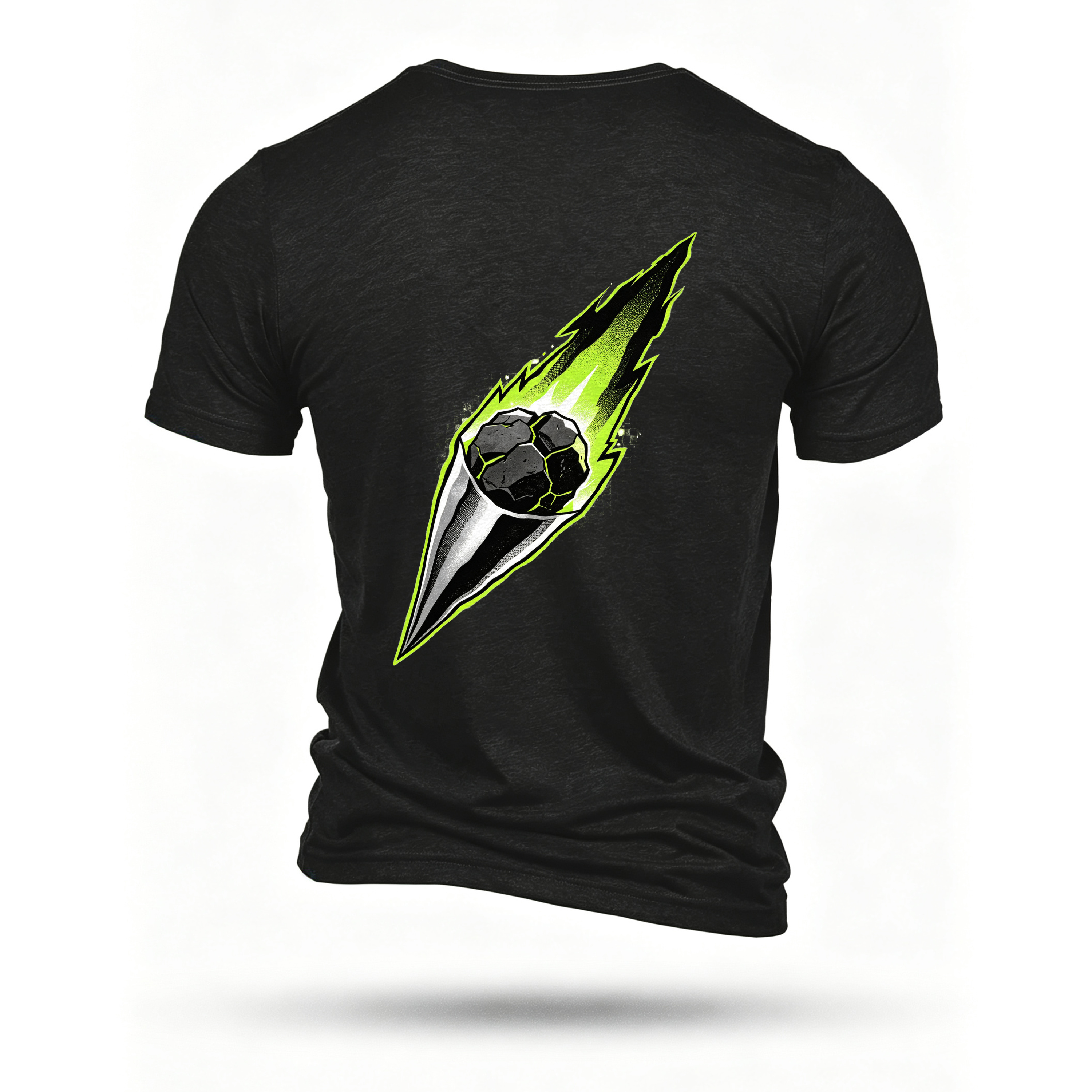 Black T-shirt, back print