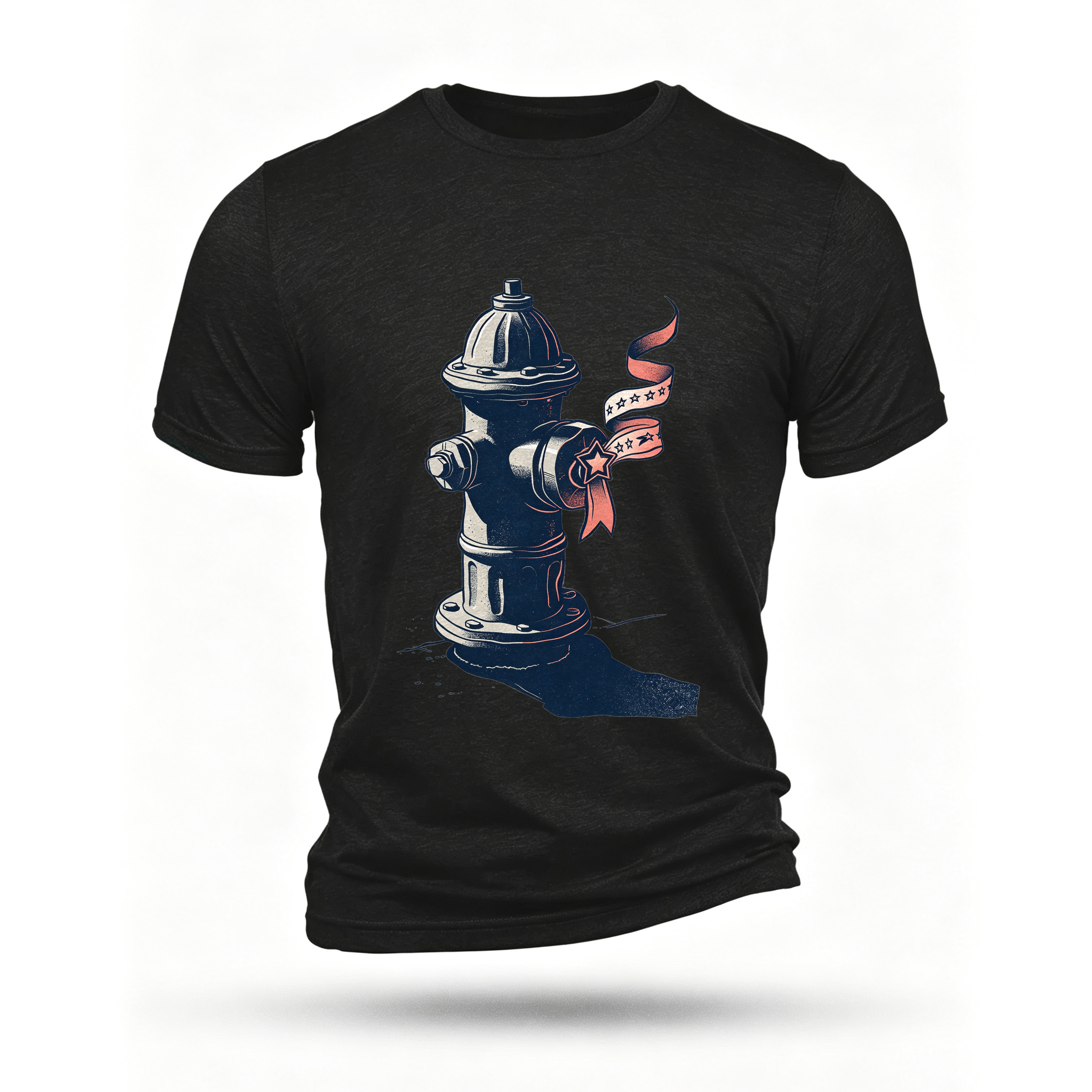 Black T-shirt, front print