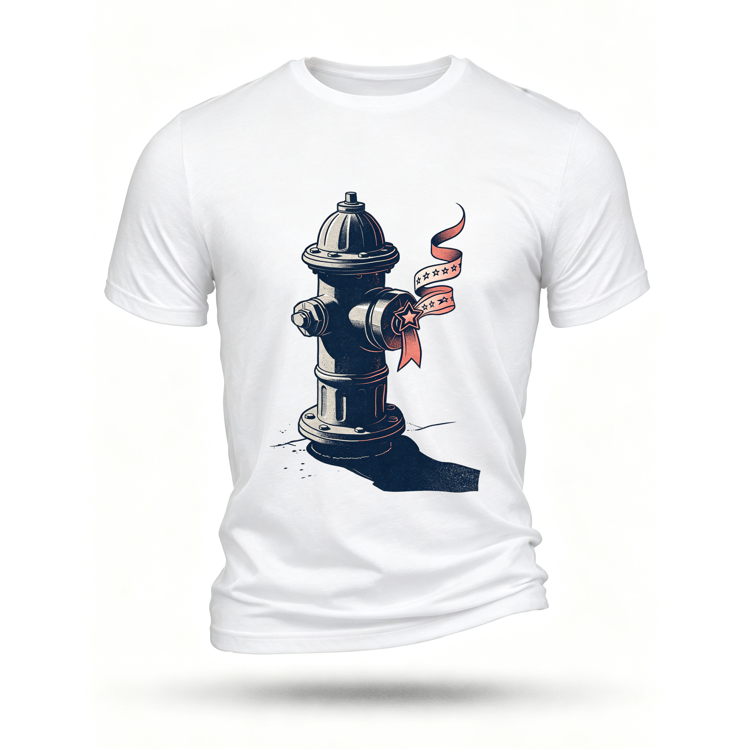 White T-shirt, front print