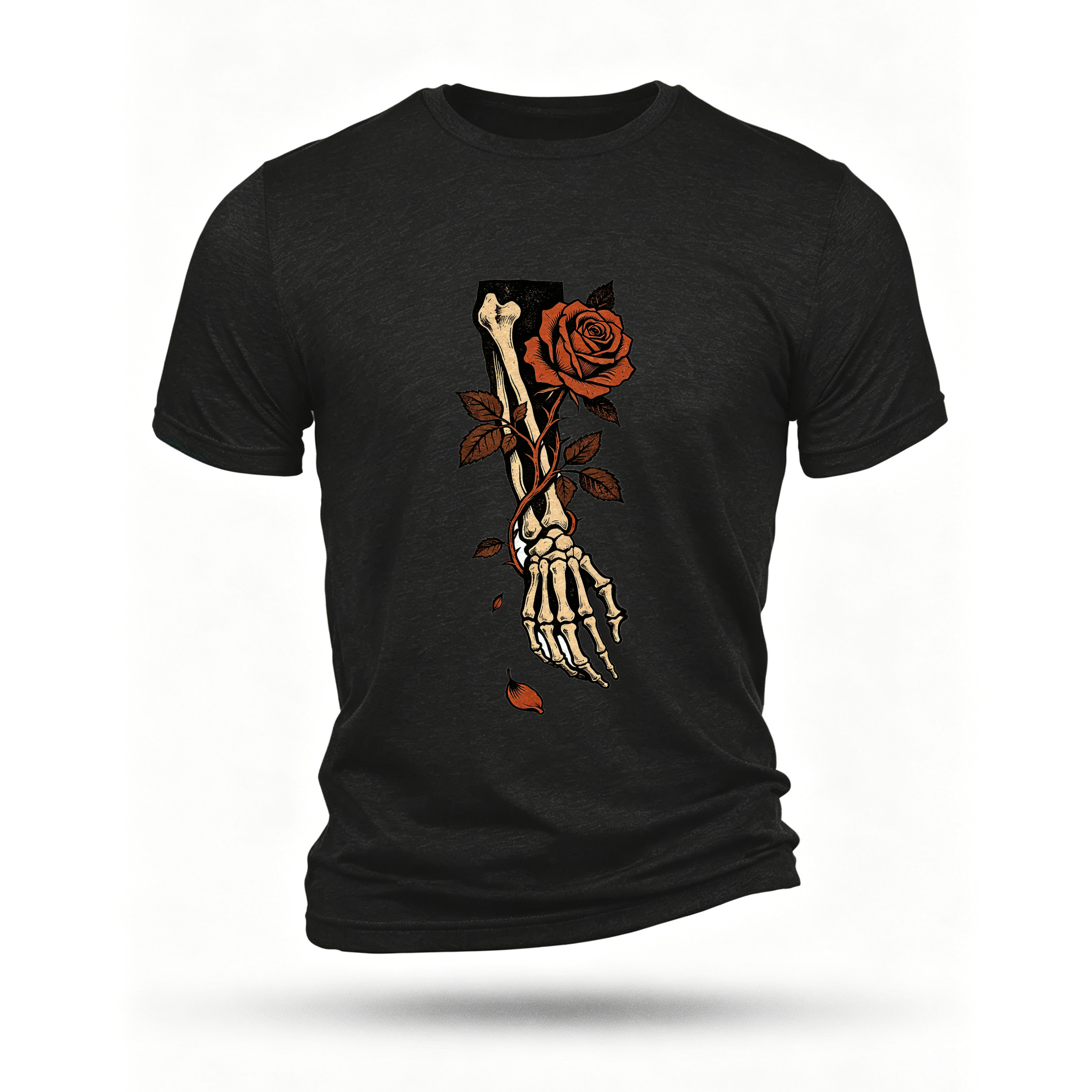 Black T-shirt, front print
