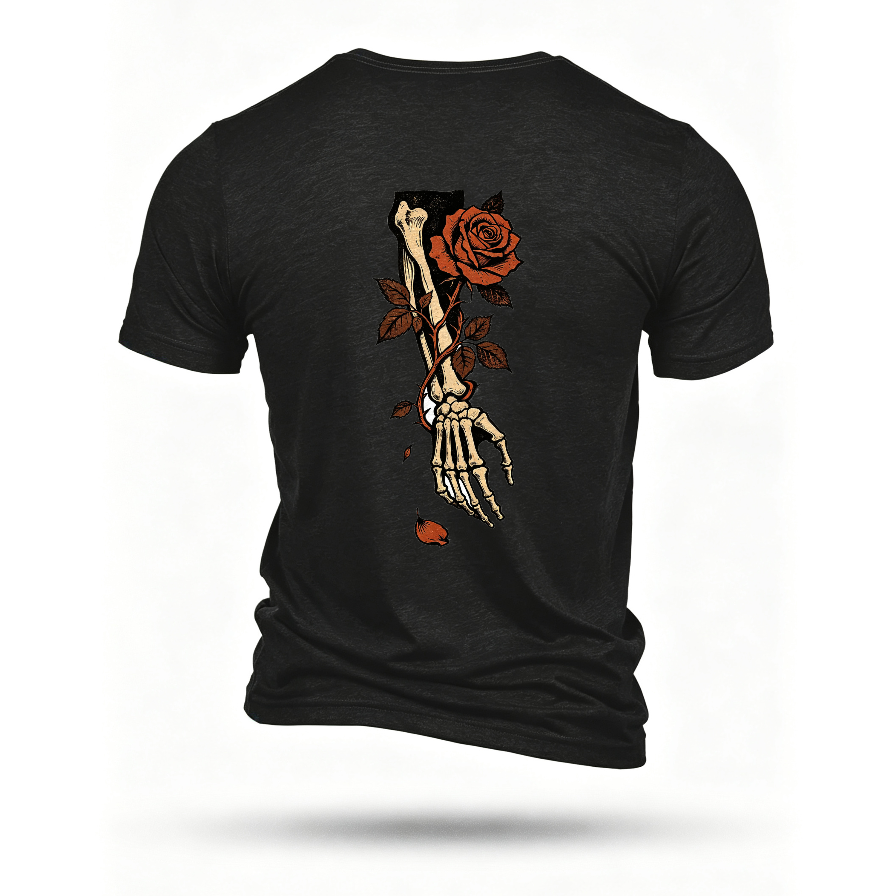 Black T-shirt, back print