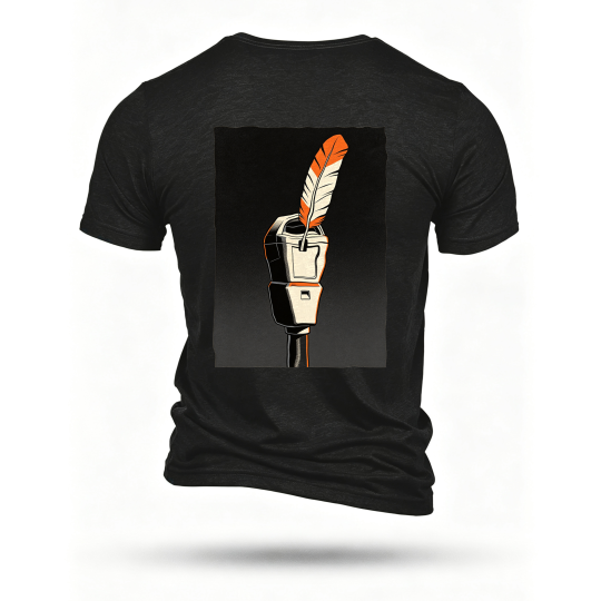 Black T-shirt, back print