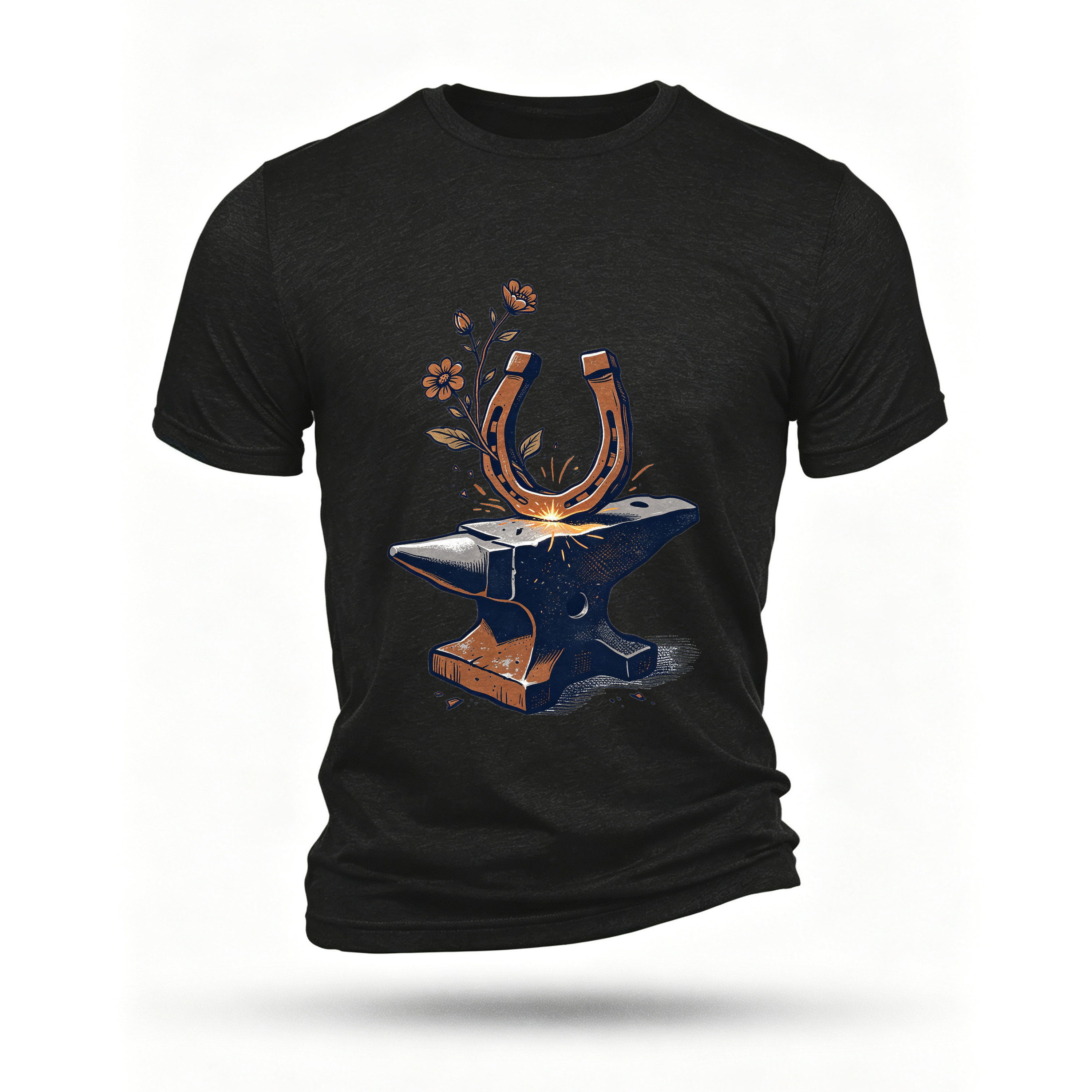 Black T-shirt, front print