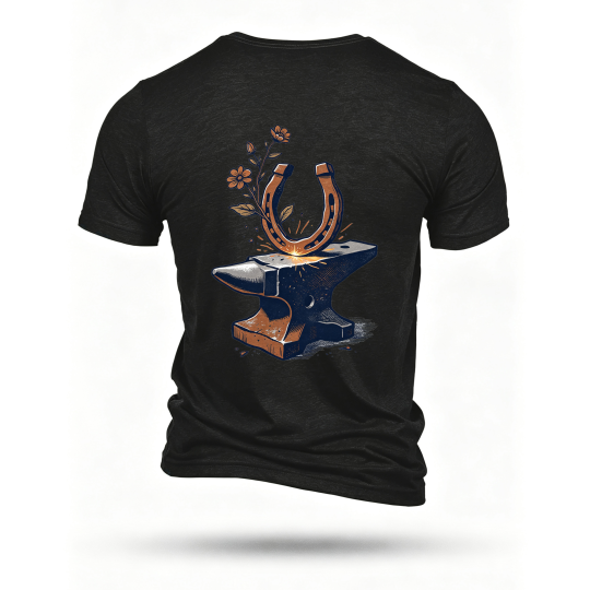 Black T-shirt, back print