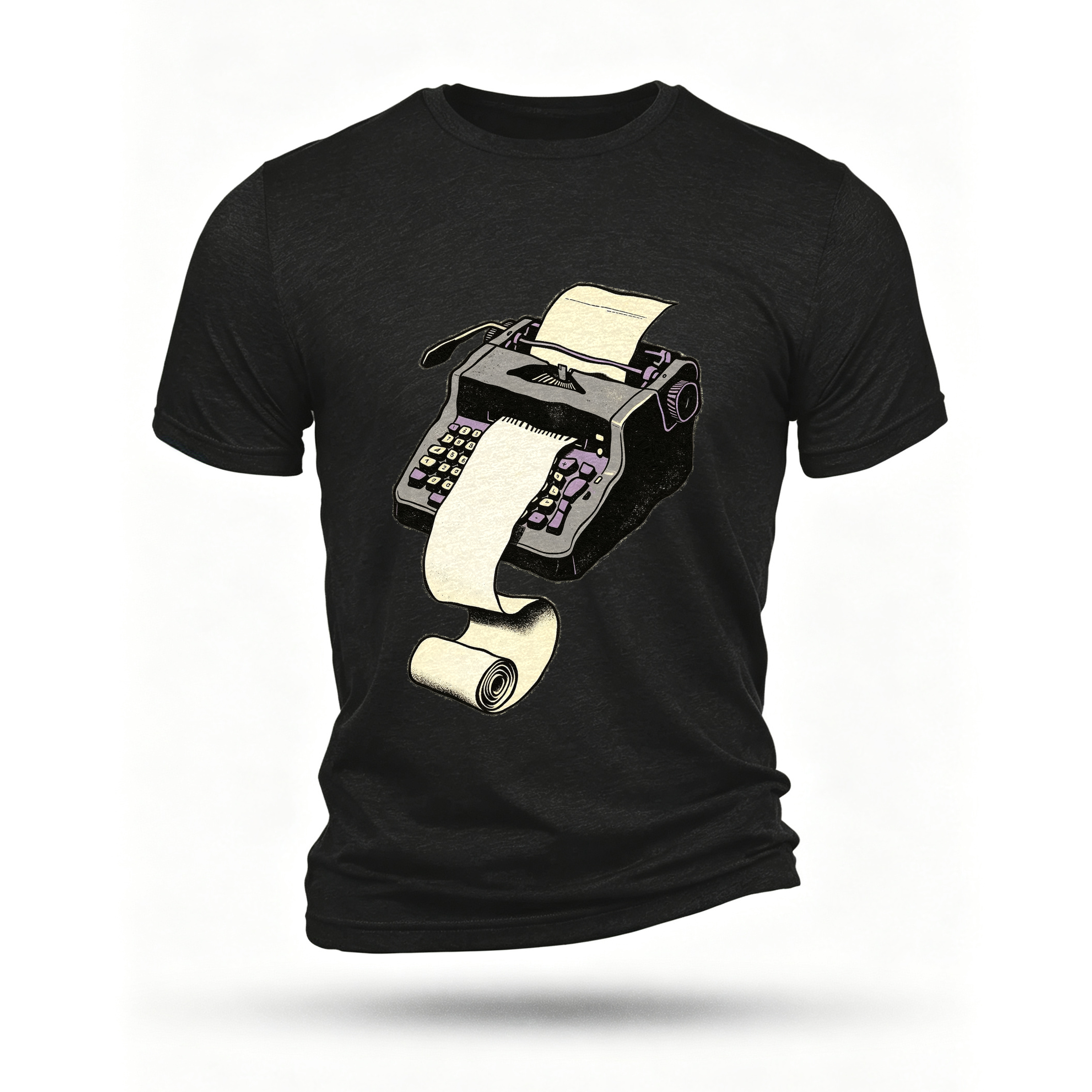 Black T-shirt, front print