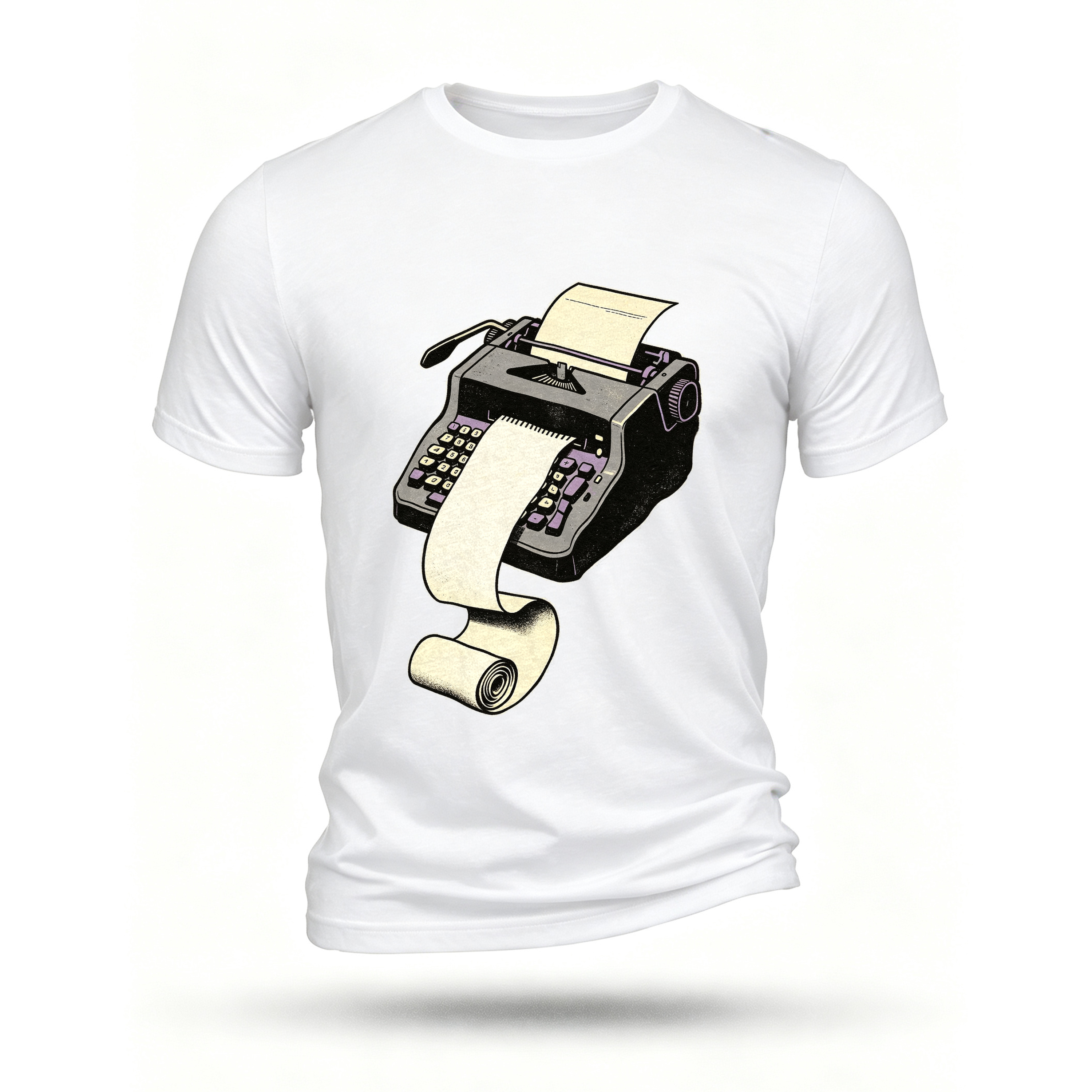 White T-shirt, front print