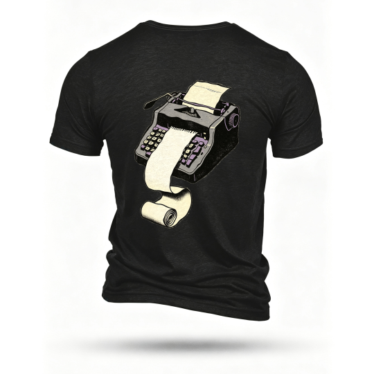 Black T-shirt, back print