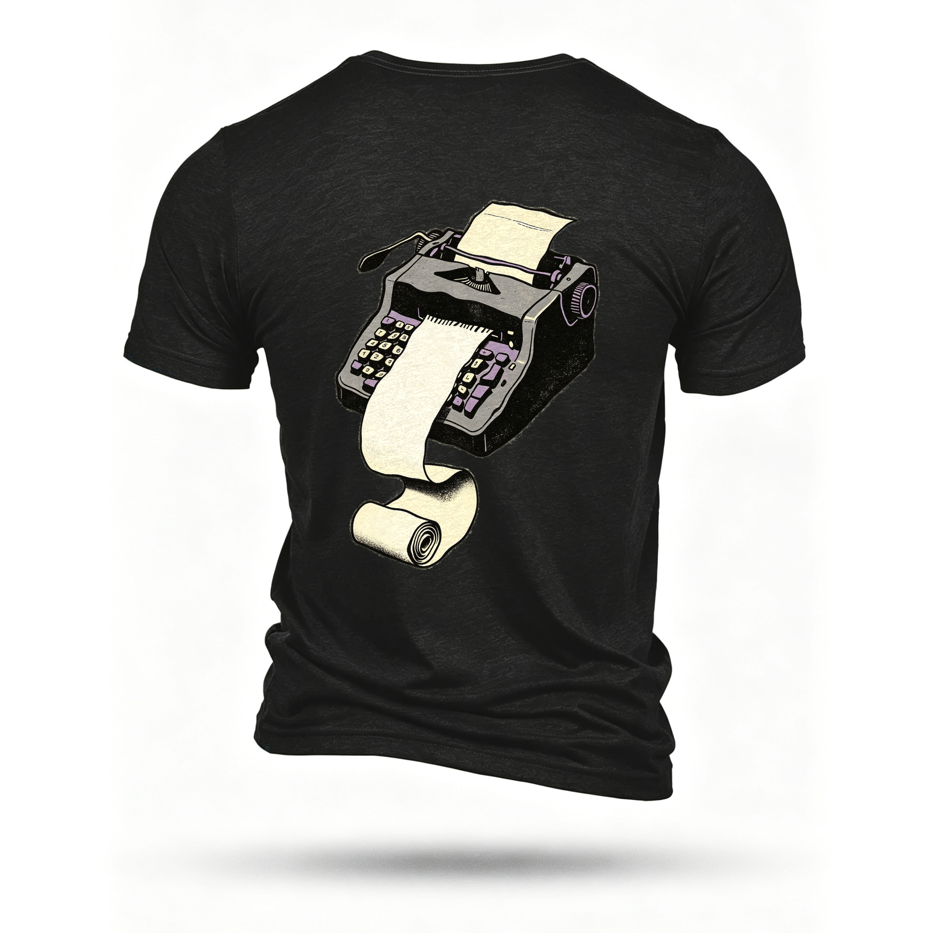 Black T-shirt, back print