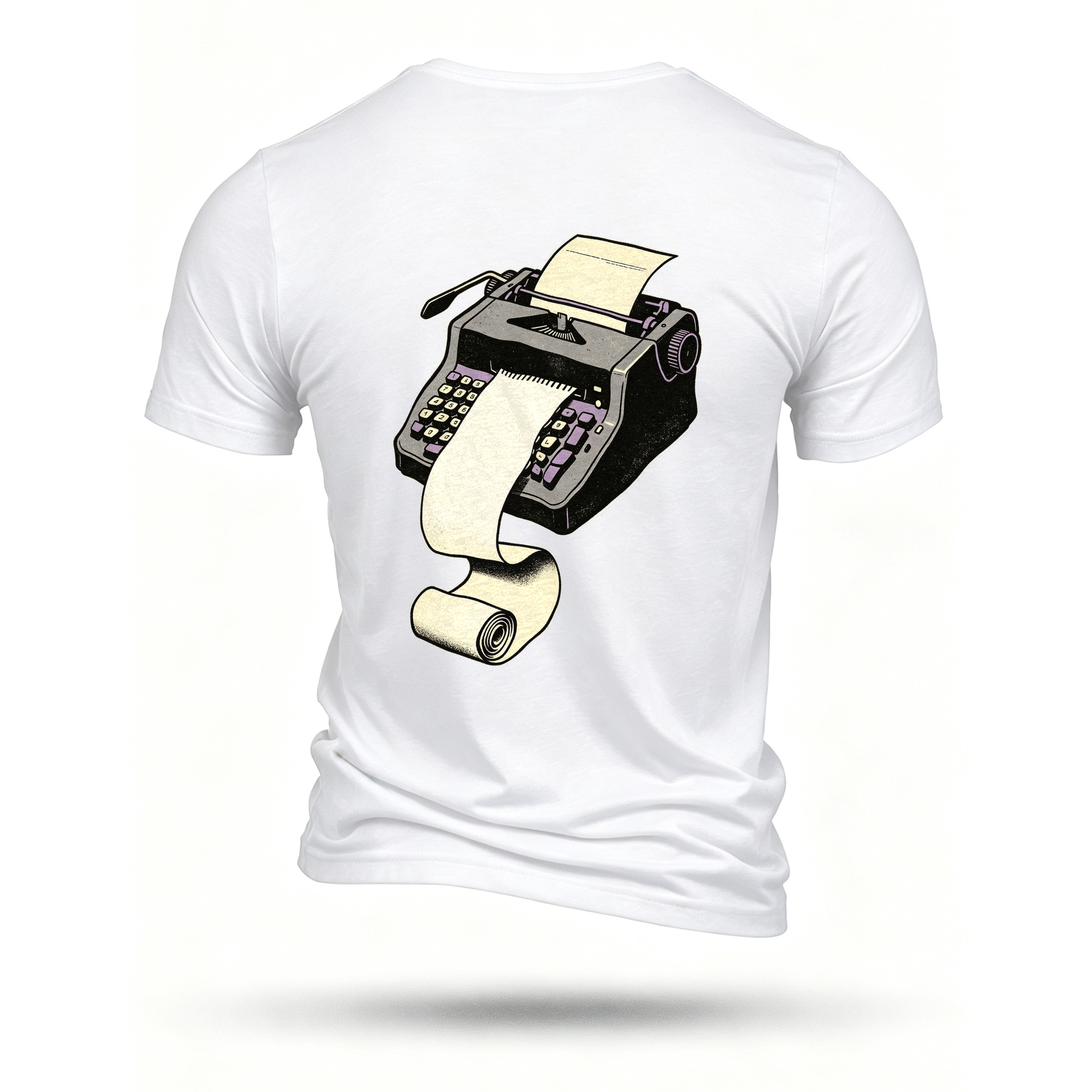 White T-shirt, back print