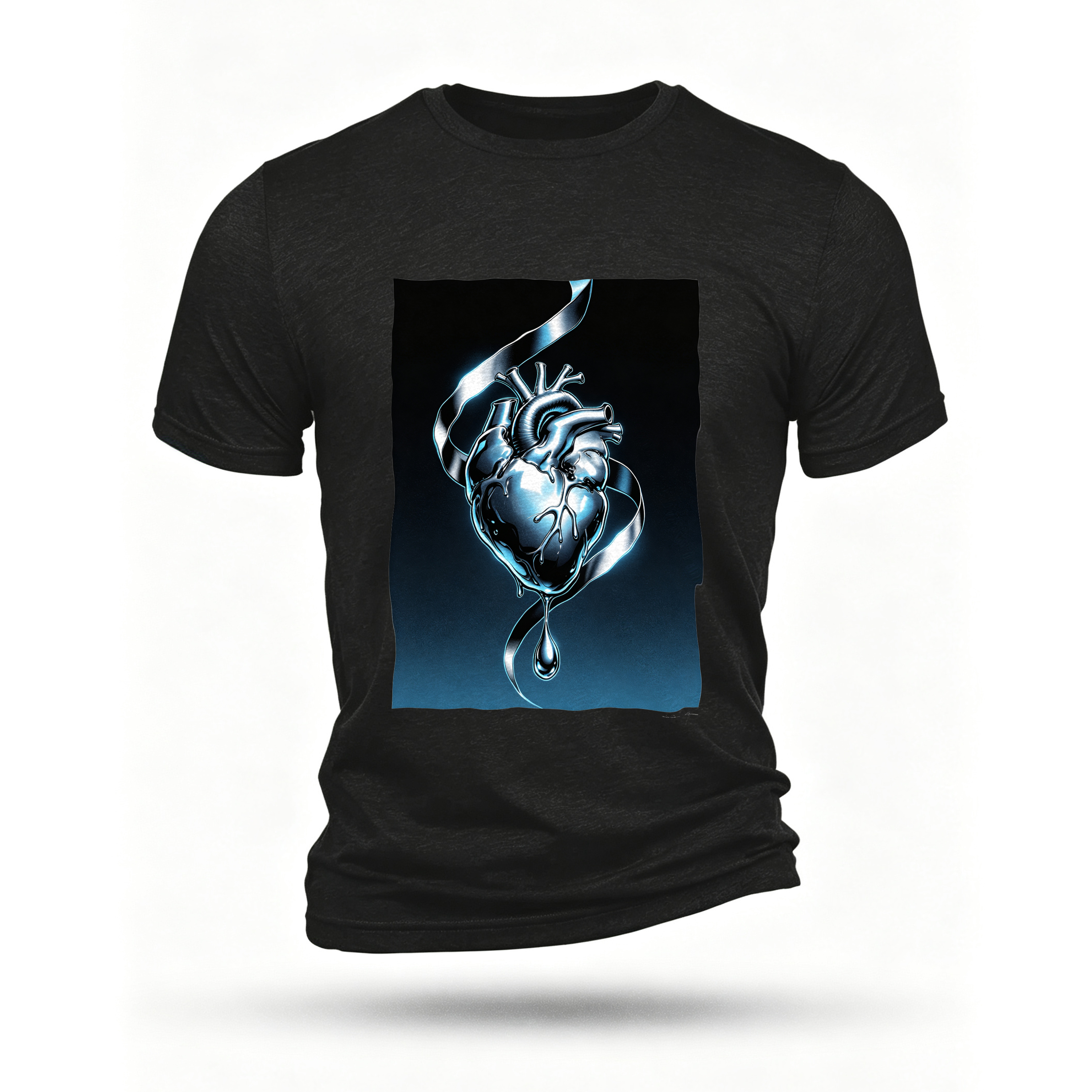 Black T-shirt, front print