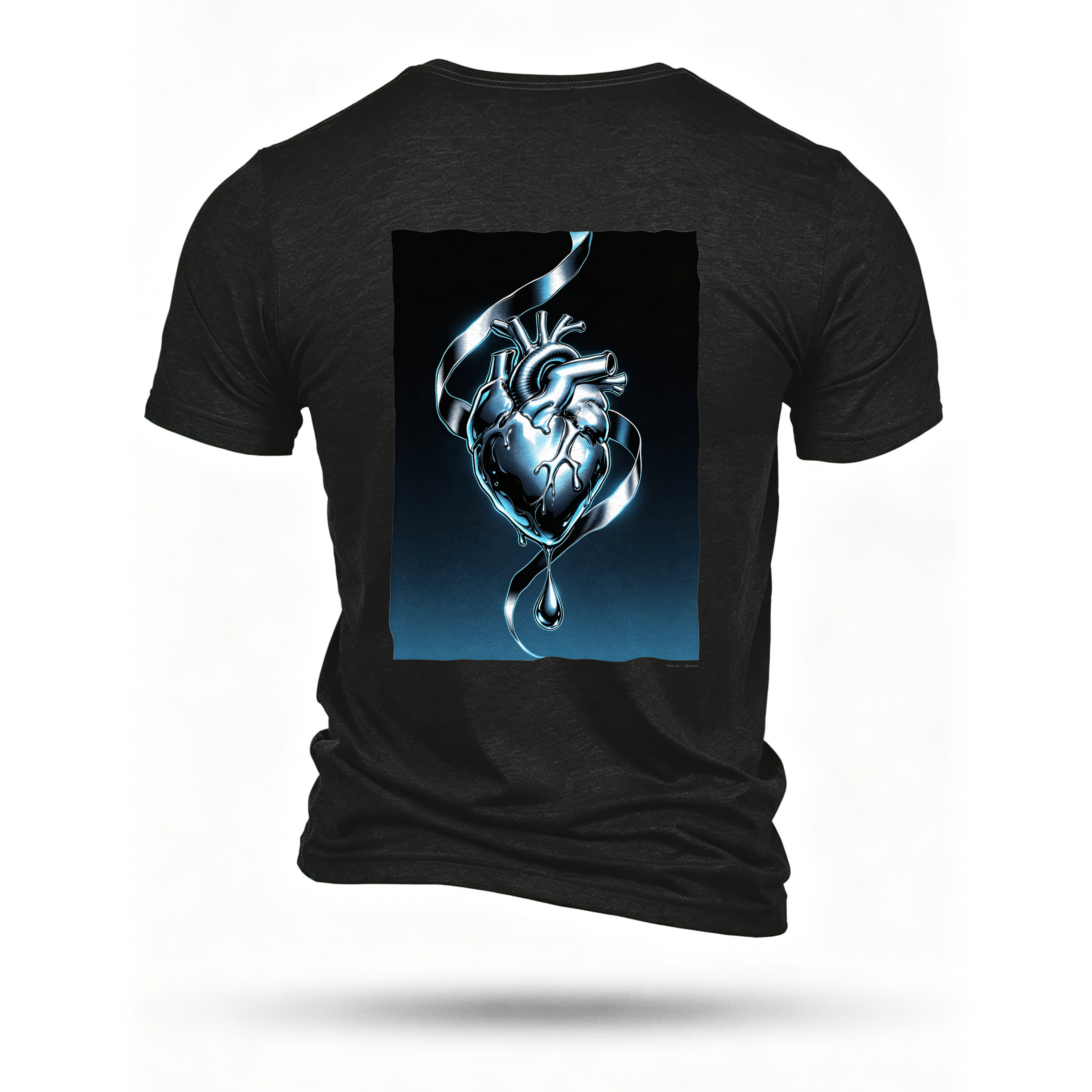 Black T-shirt, back print