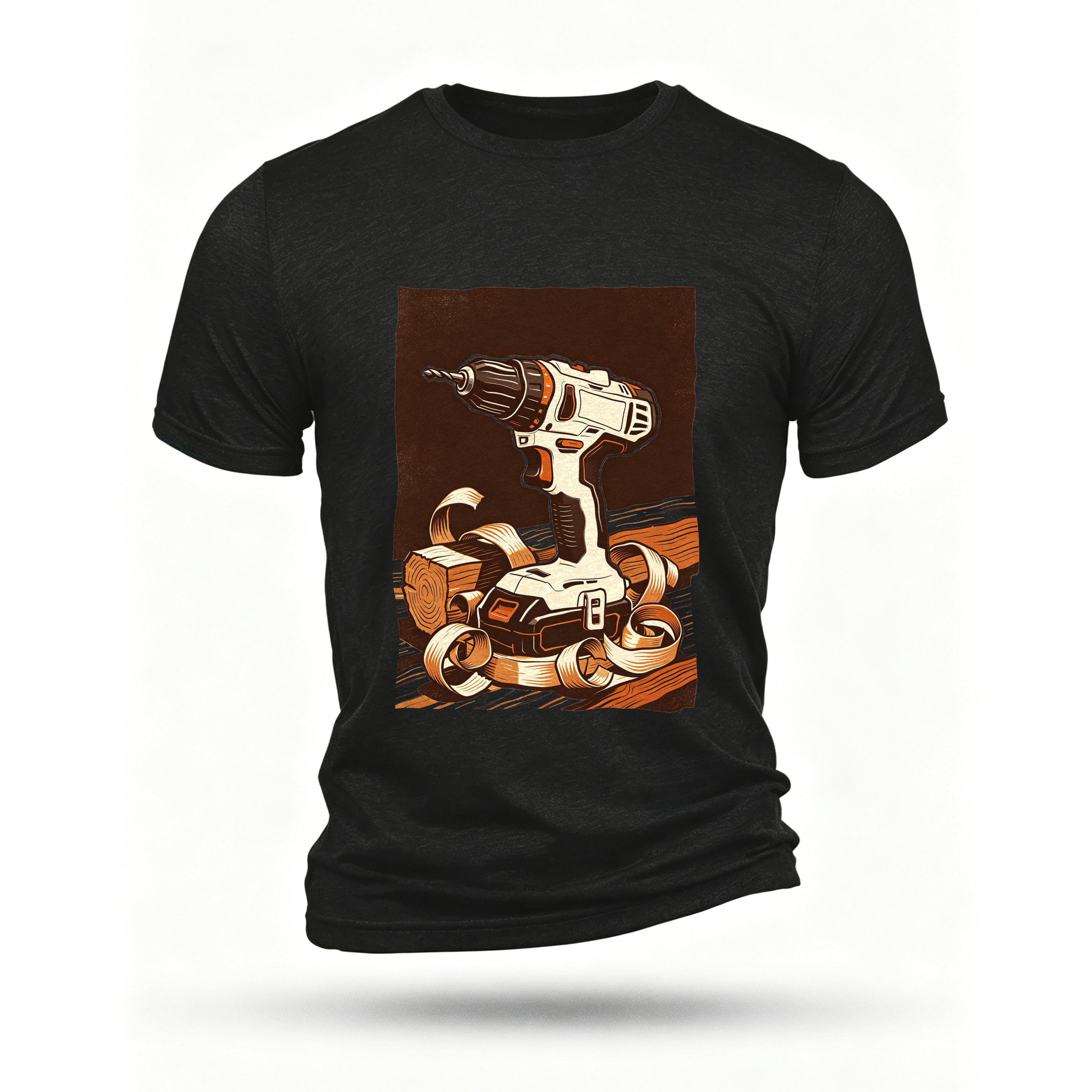 Black T-shirt, front print