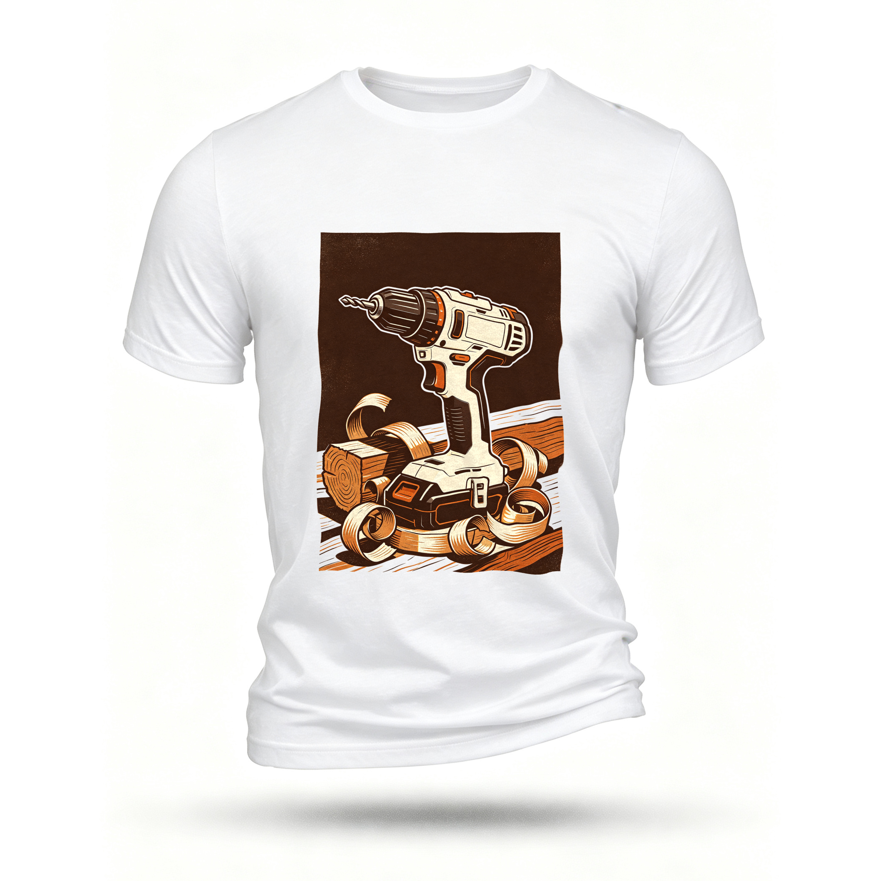 White T-shirt, front print