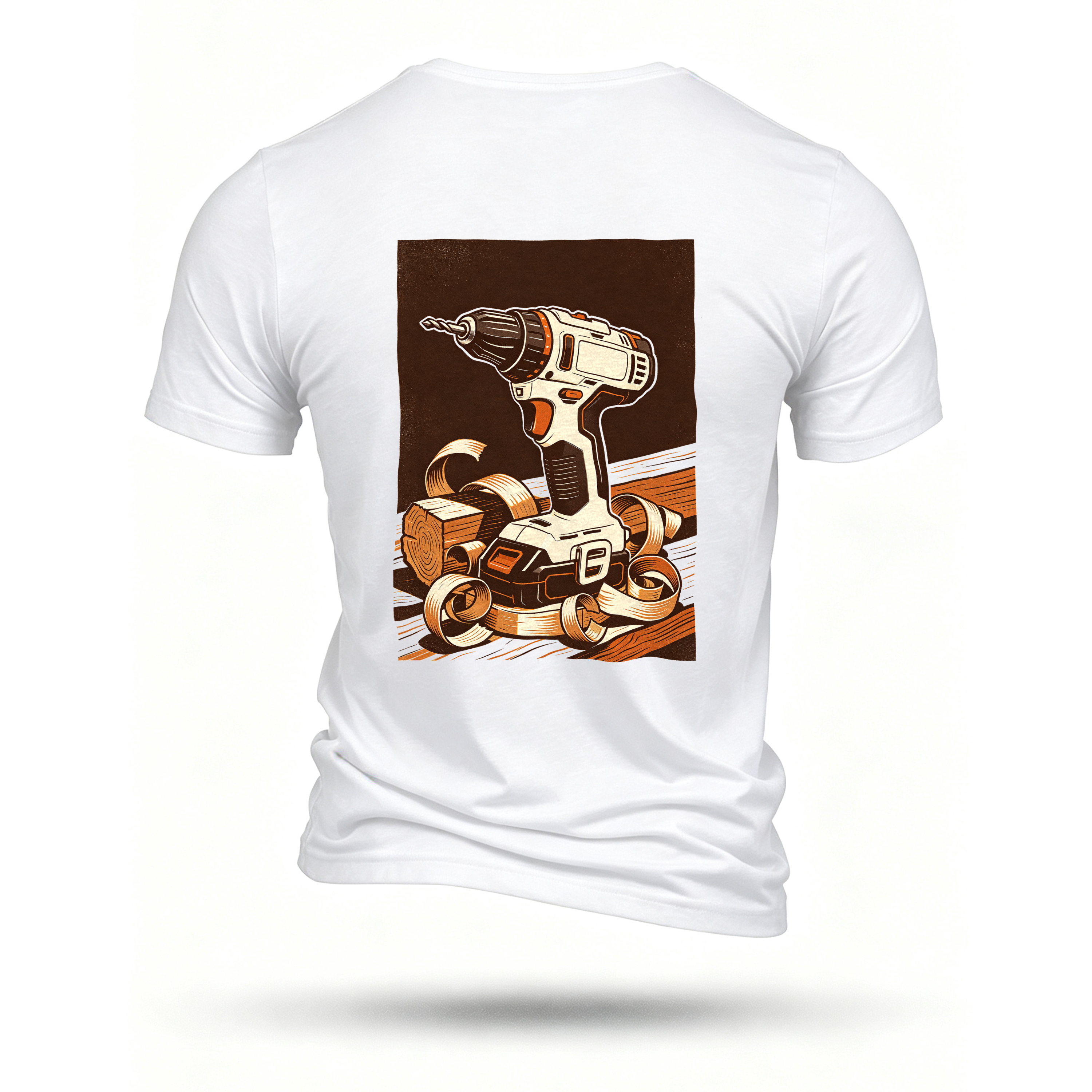 White T-shirt, back print