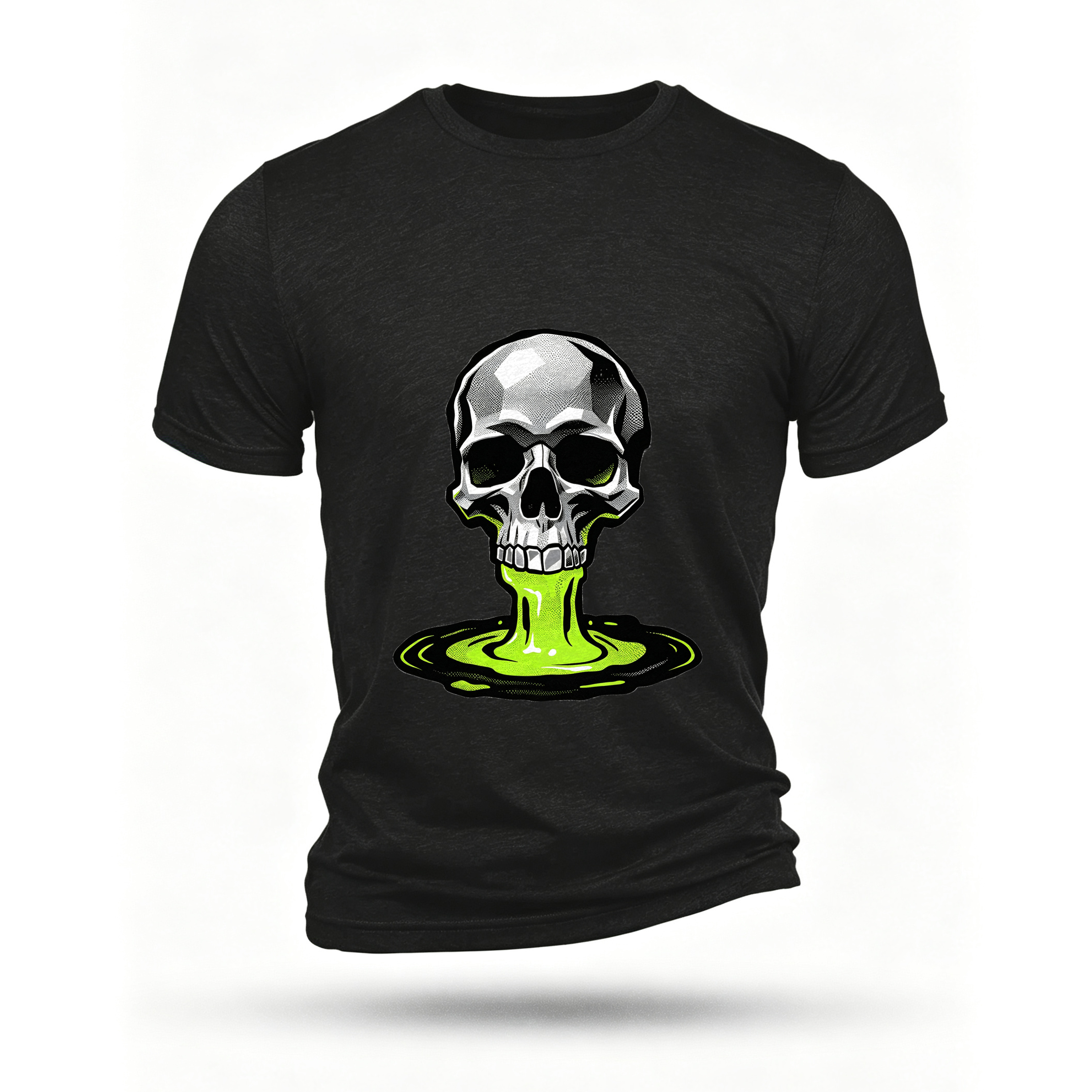 Black T-shirt, front print