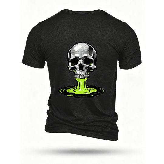 Black T-shirt, back print