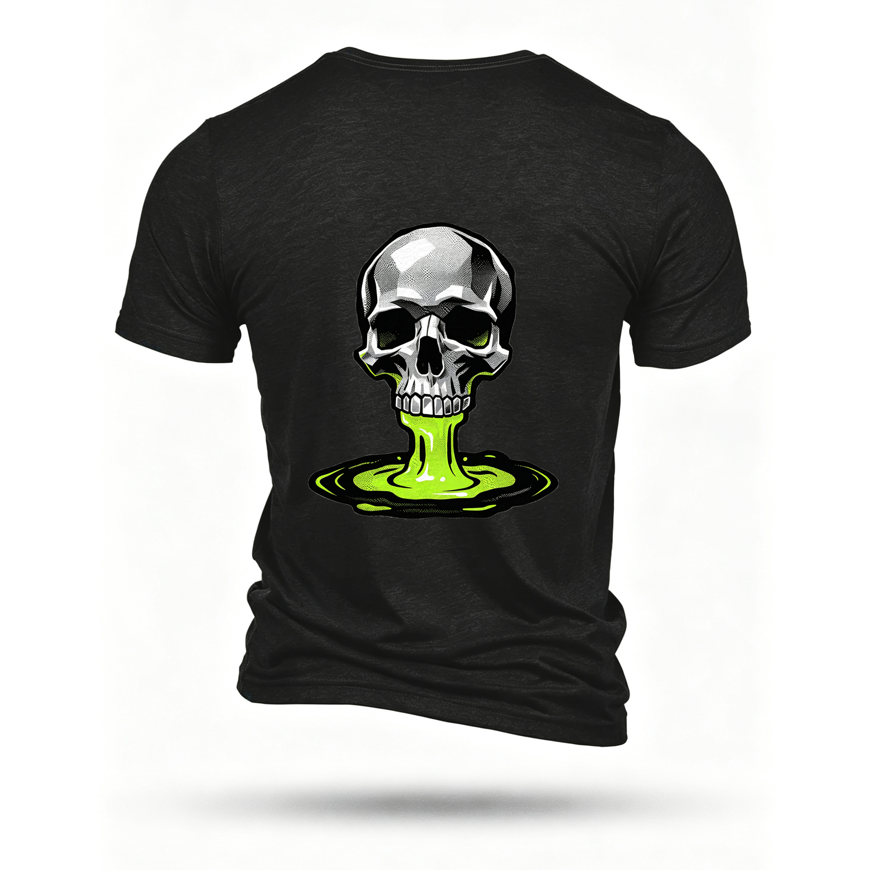 Black T-shirt, back print