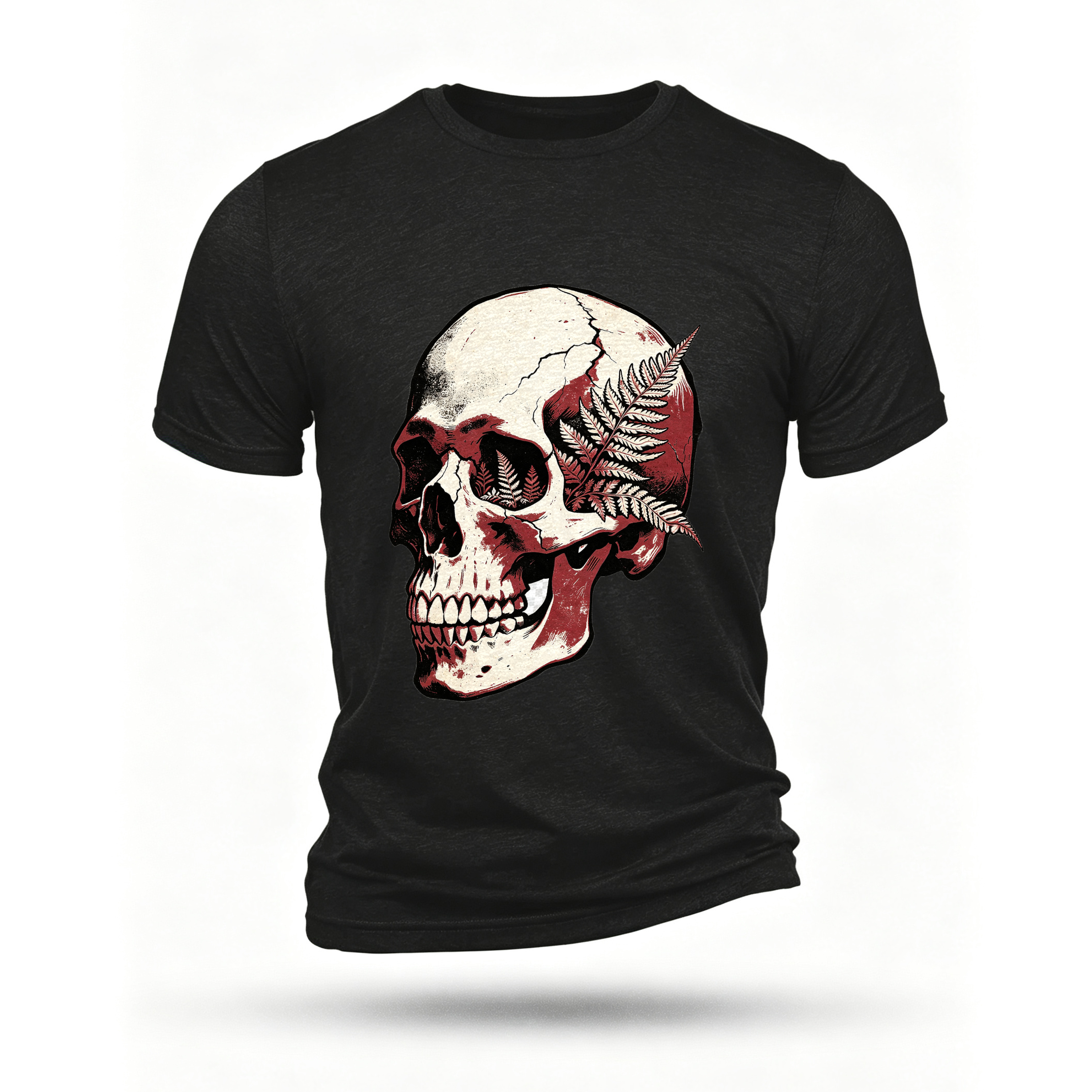 Black T-shirt, front print