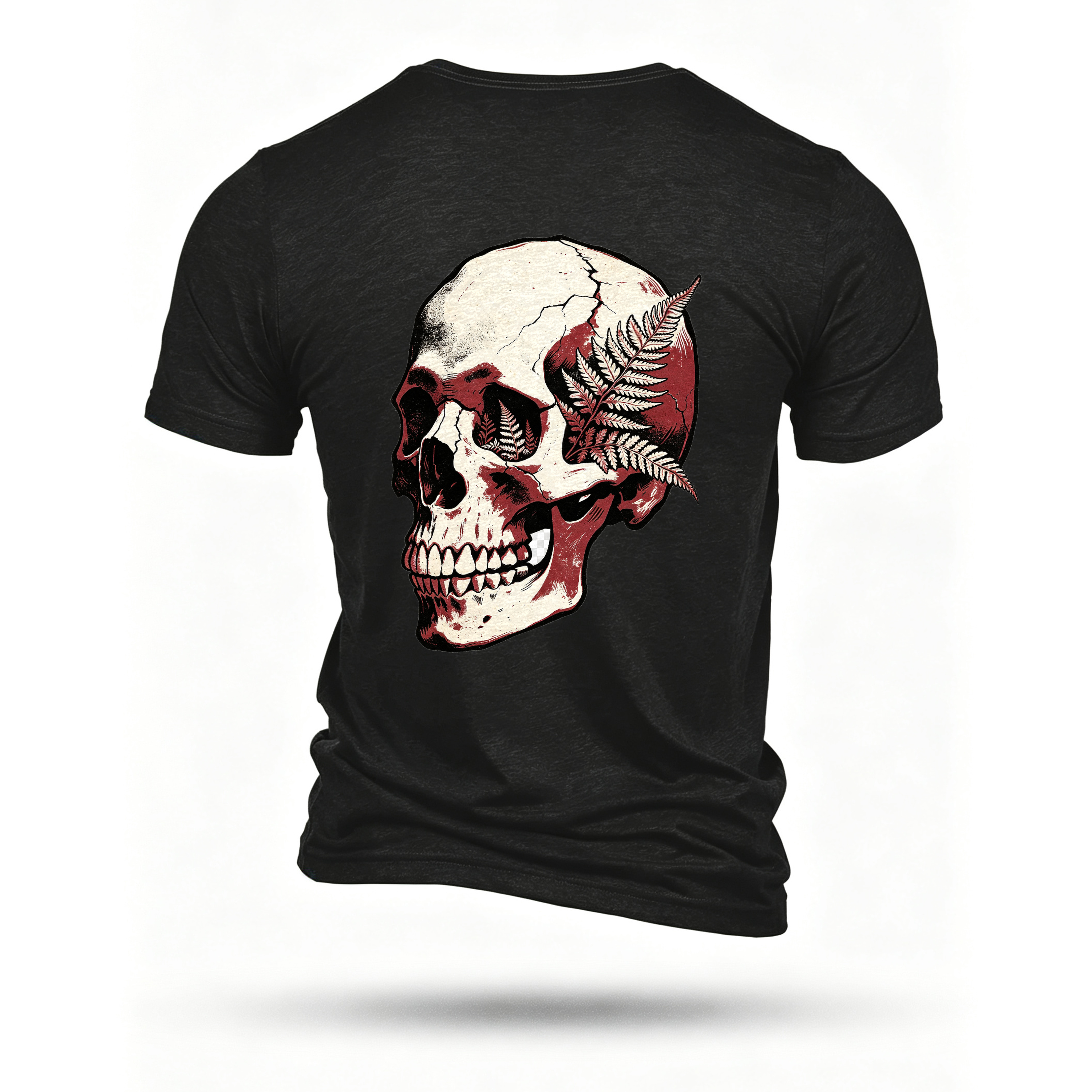 Black T-shirt, back print