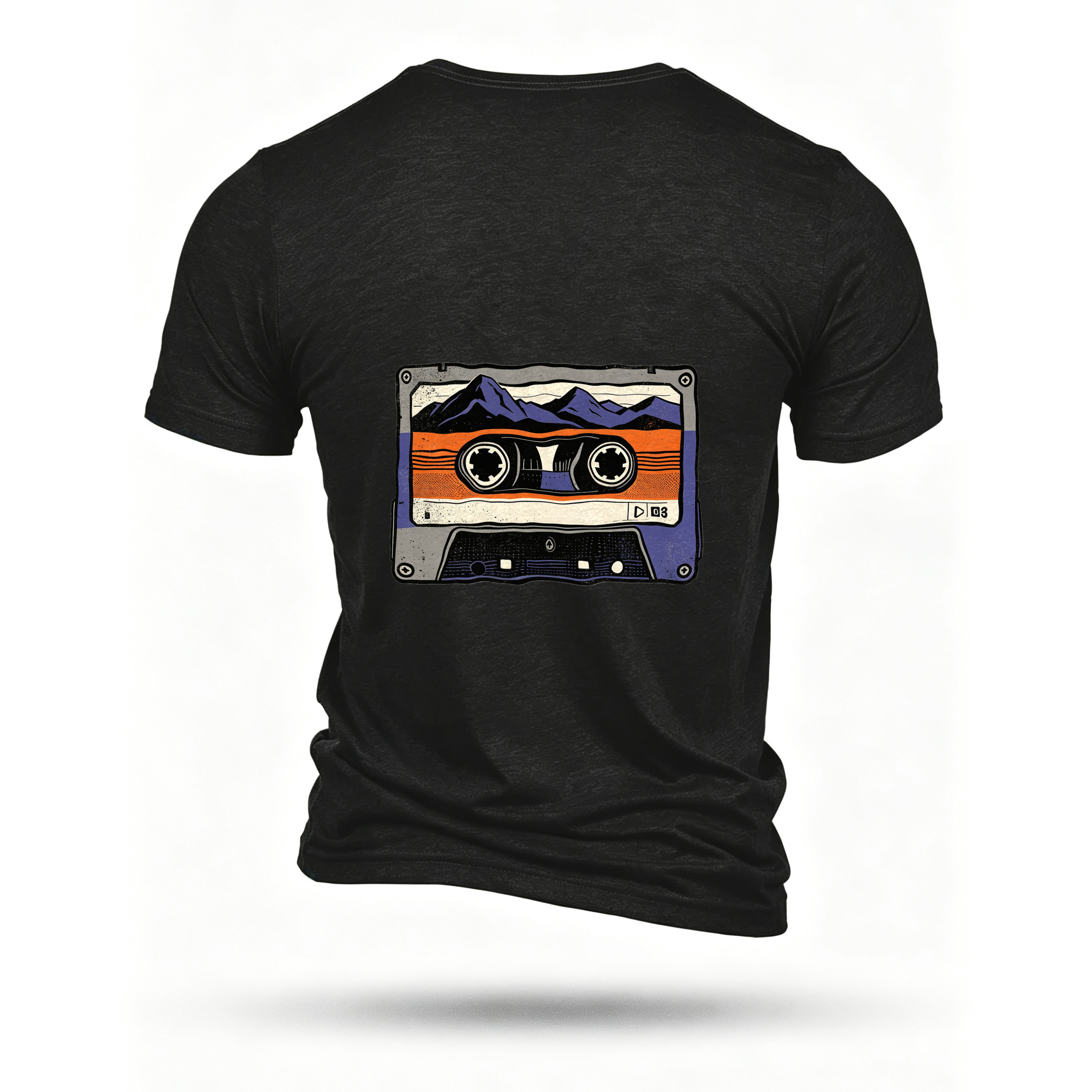 Black T-shirt, back print