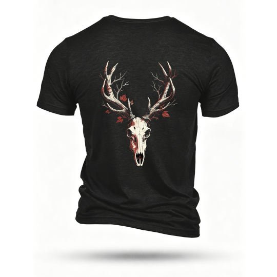 Black T-shirt, back print