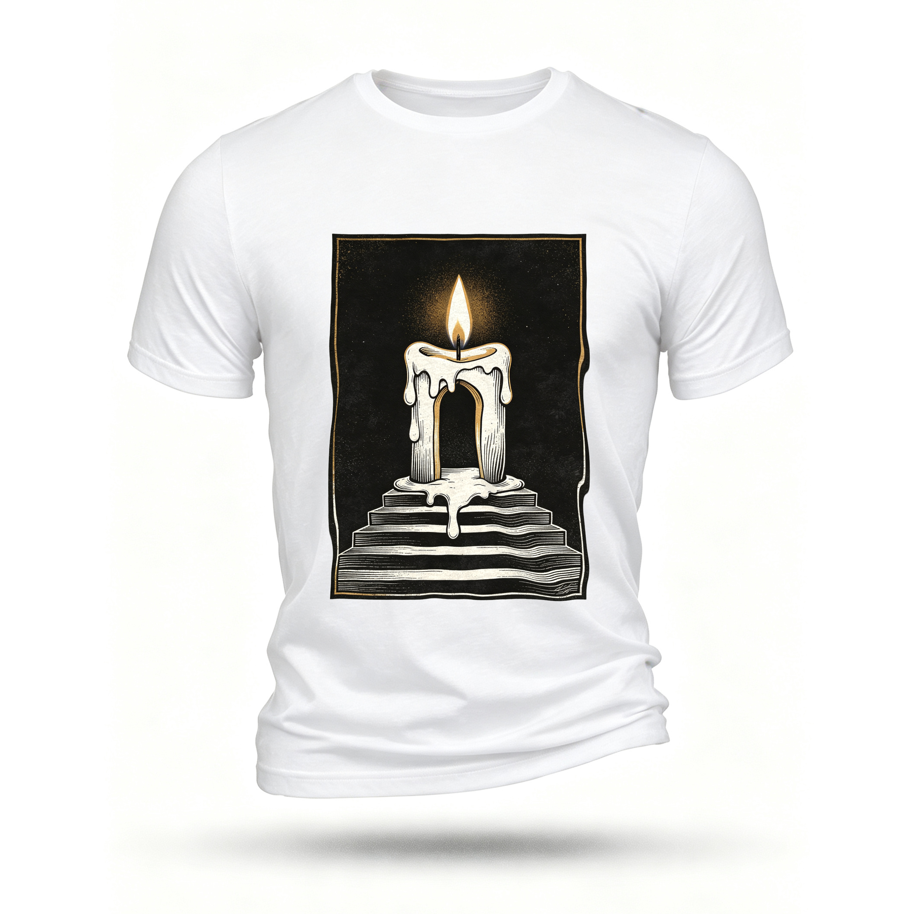 White T-shirt, front print