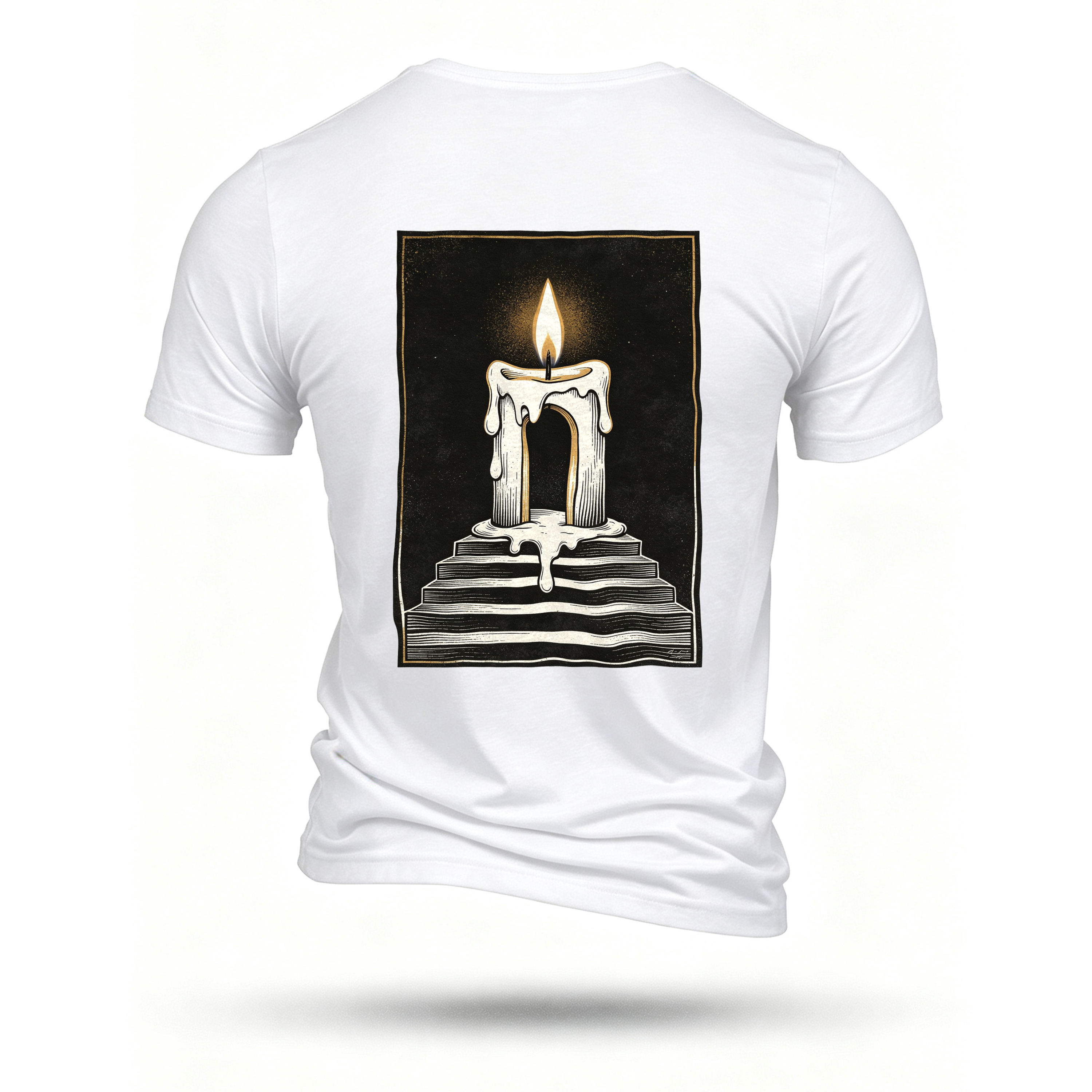 White T-shirt, back print