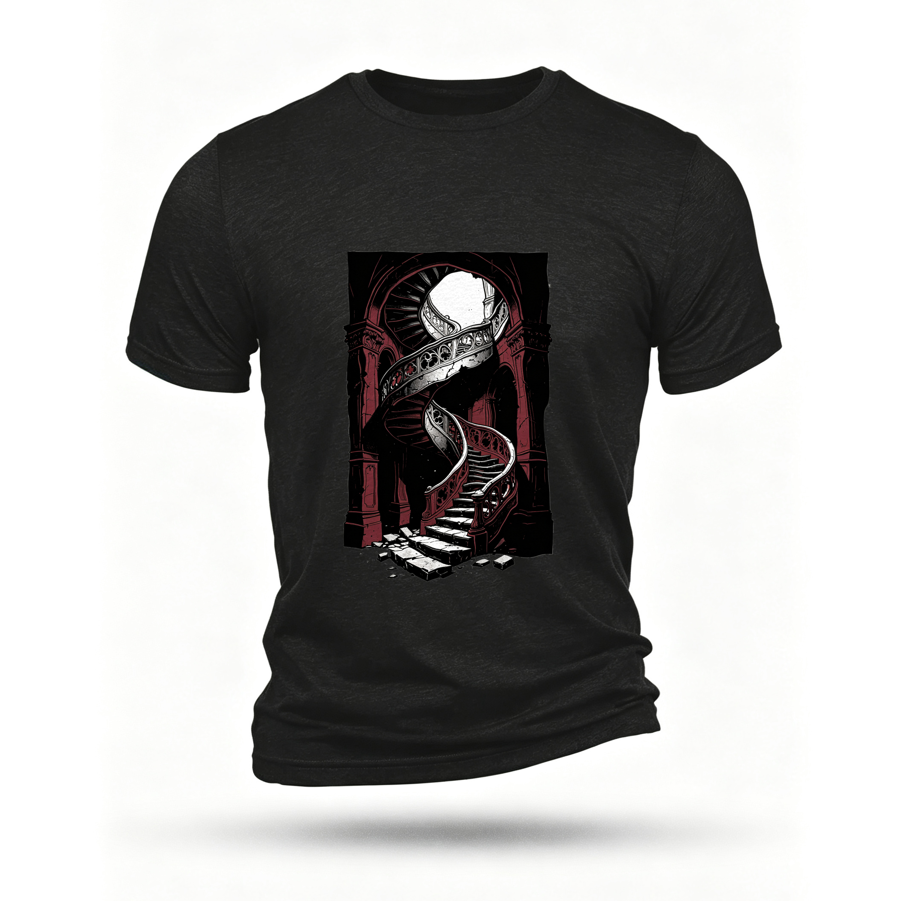 Black T-shirt, front print
