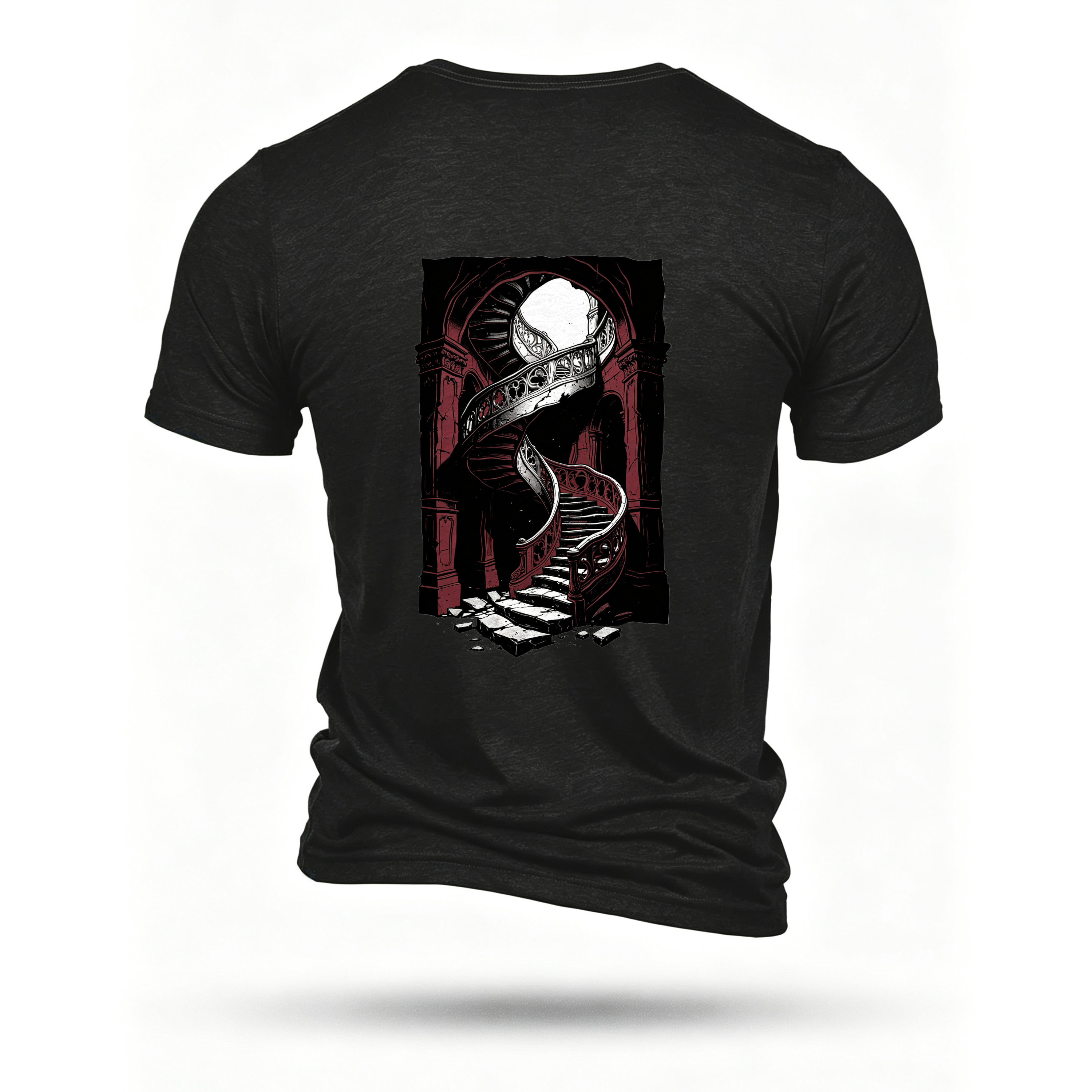 Black T-shirt, back print