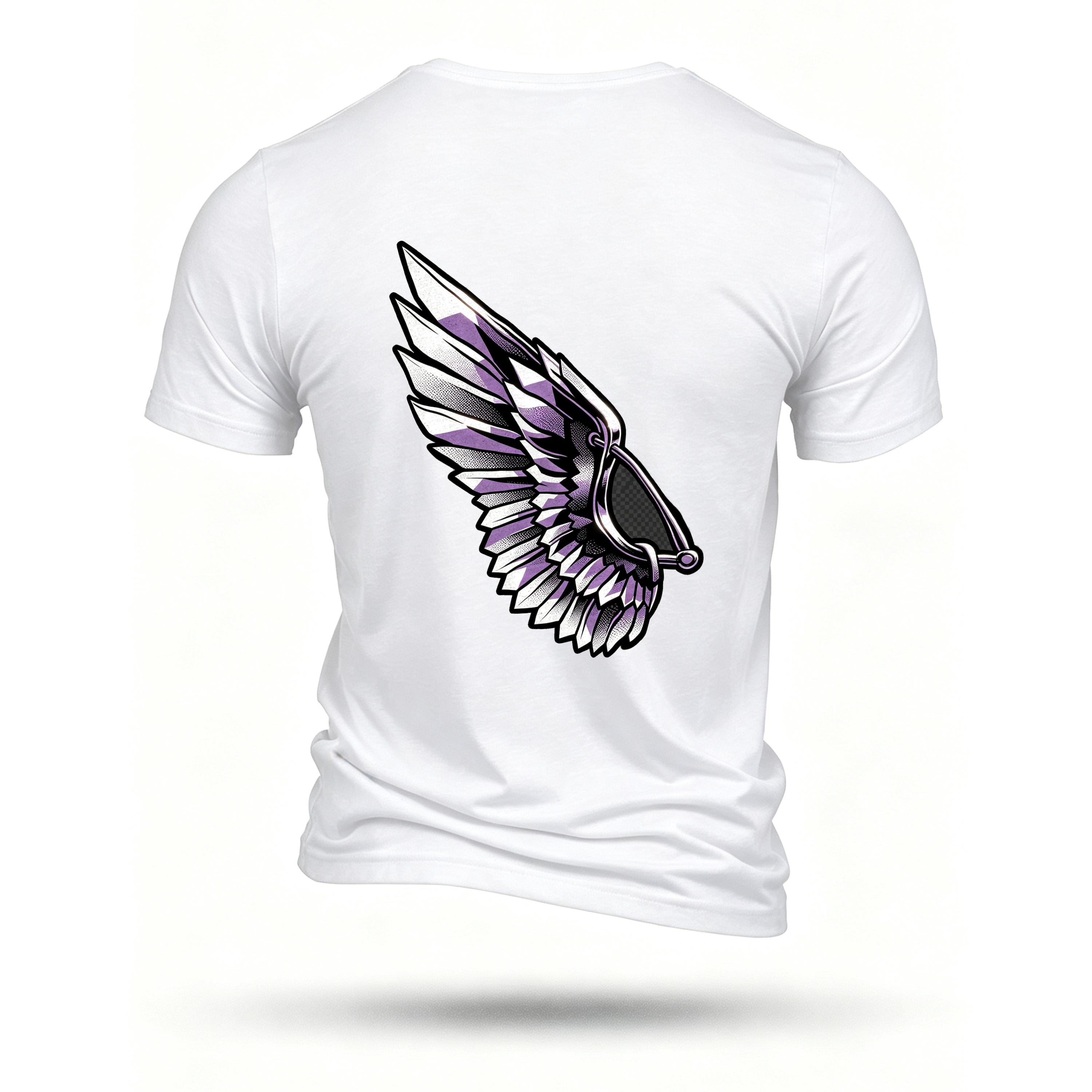 White T-shirt, back print