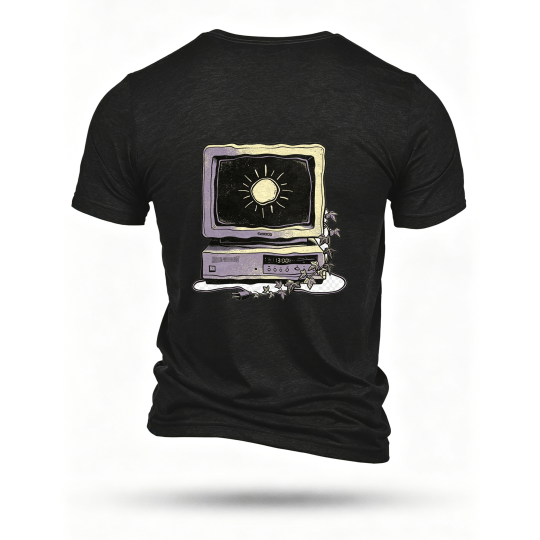 Black T-shirt, back print