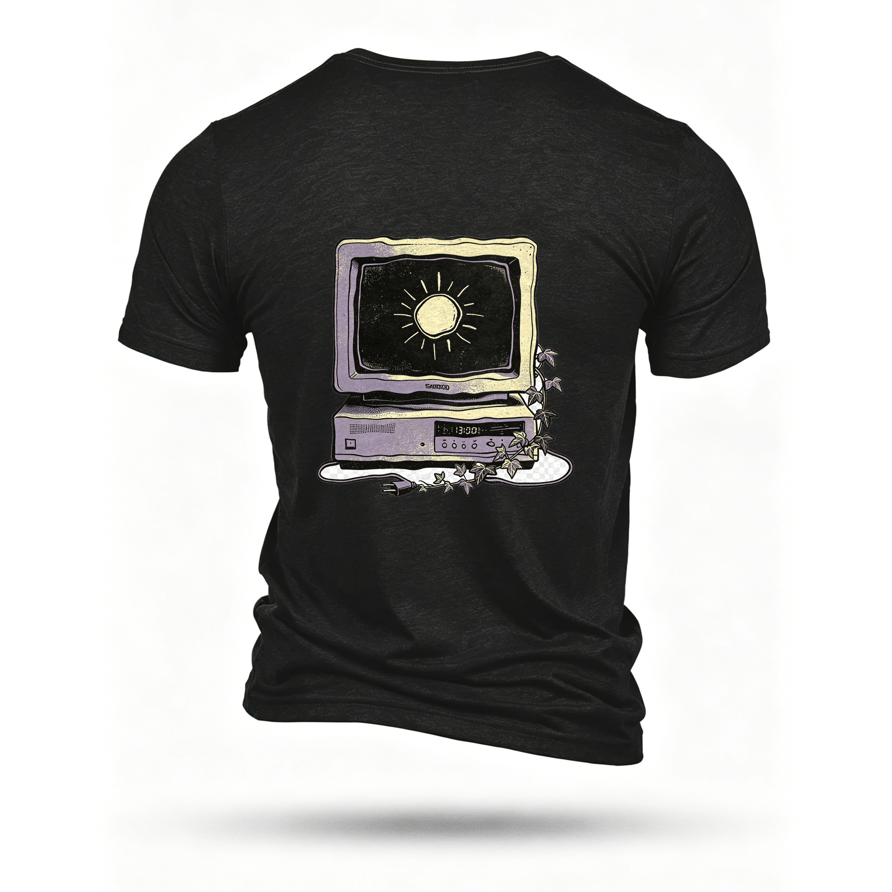 Black T-shirt, back print
