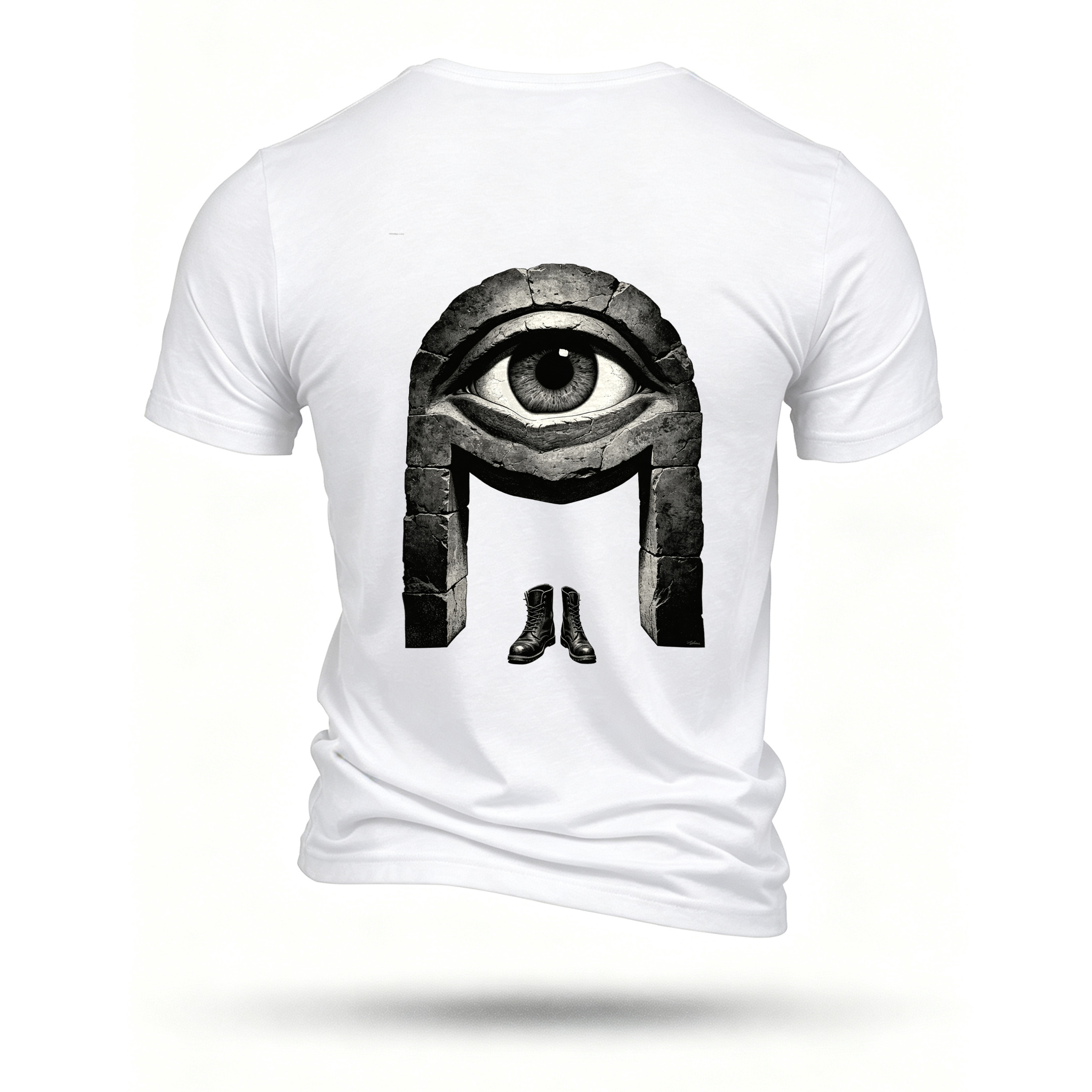 White T-shirt, back print