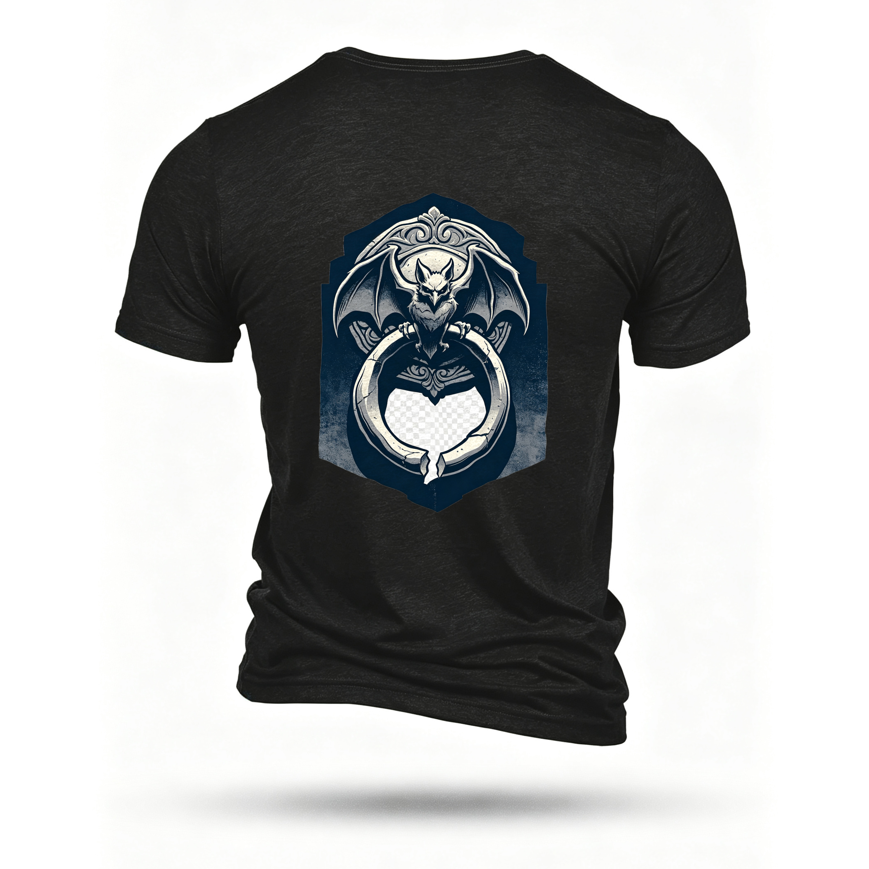 Black T-shirt, back print