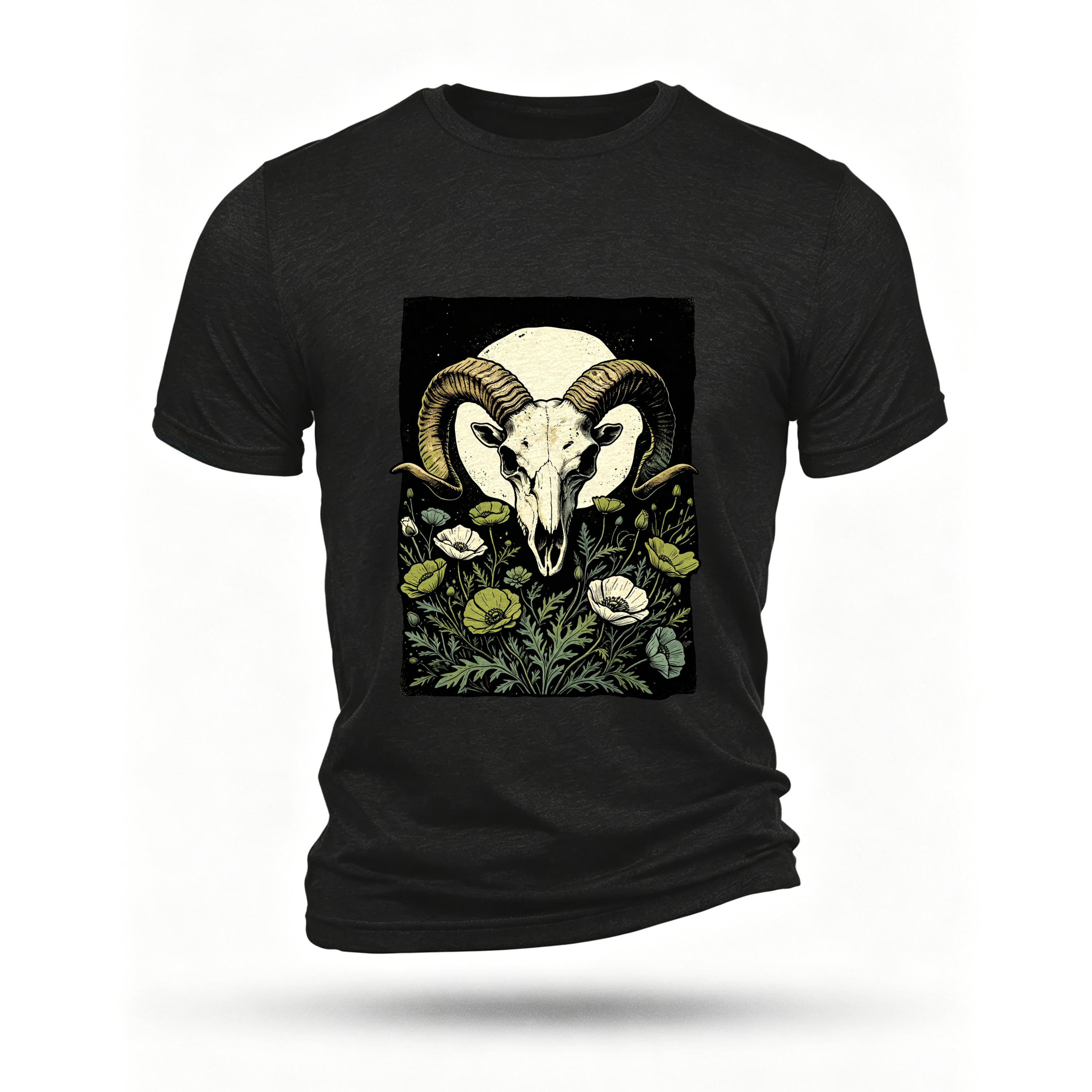 Black T-shirt, front print