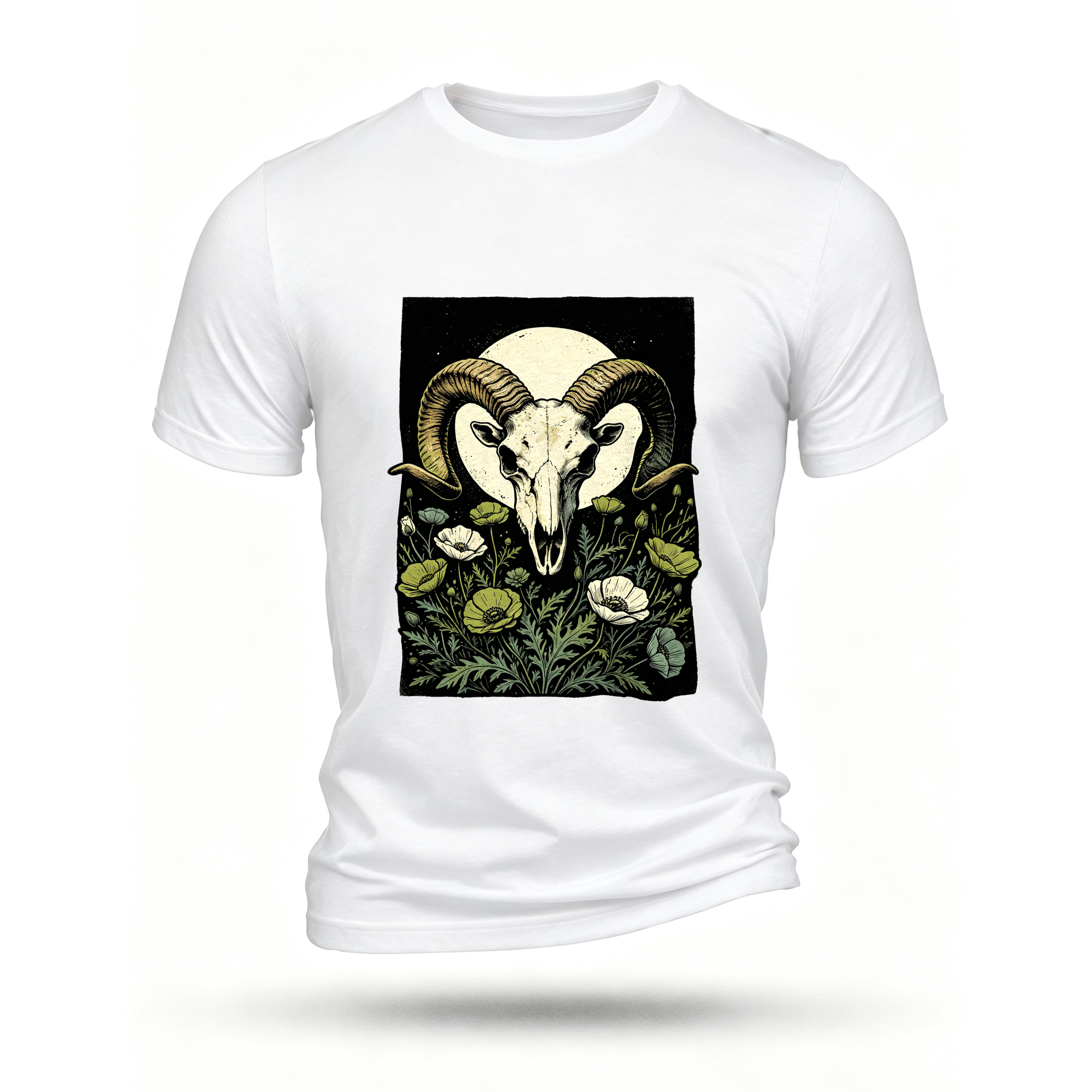 White T-shirt, front print