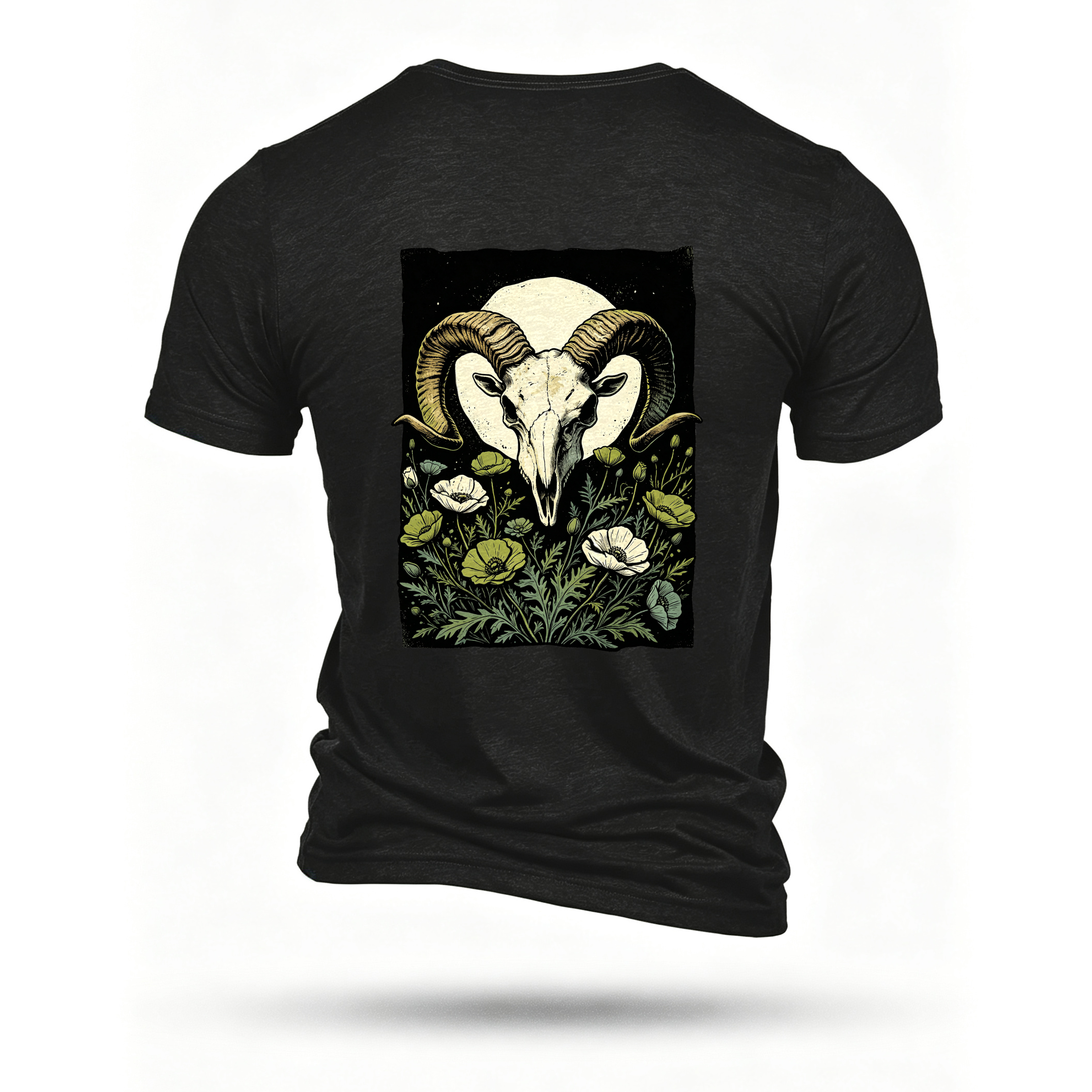 Black T-shirt, back print