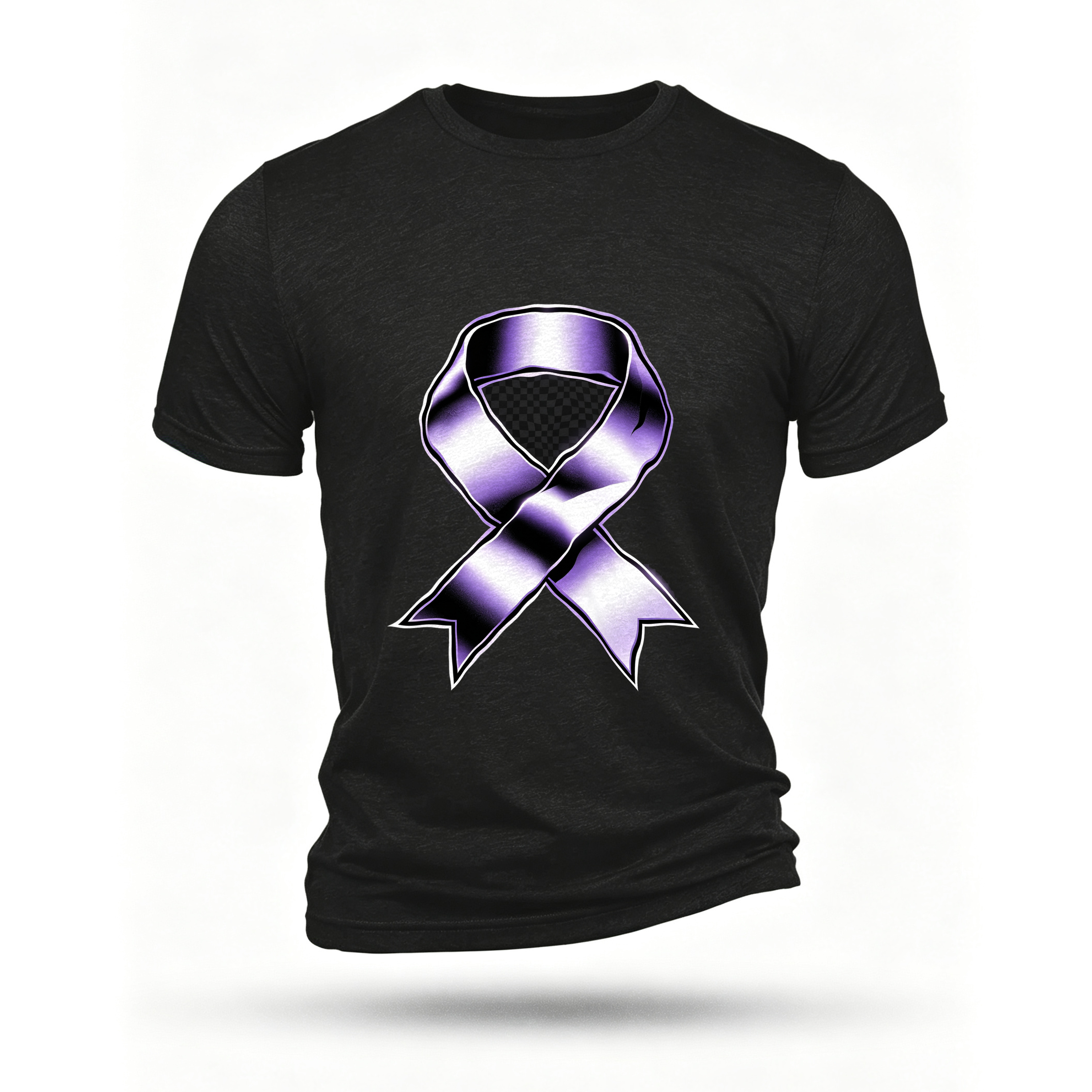 Black T-shirt, front print